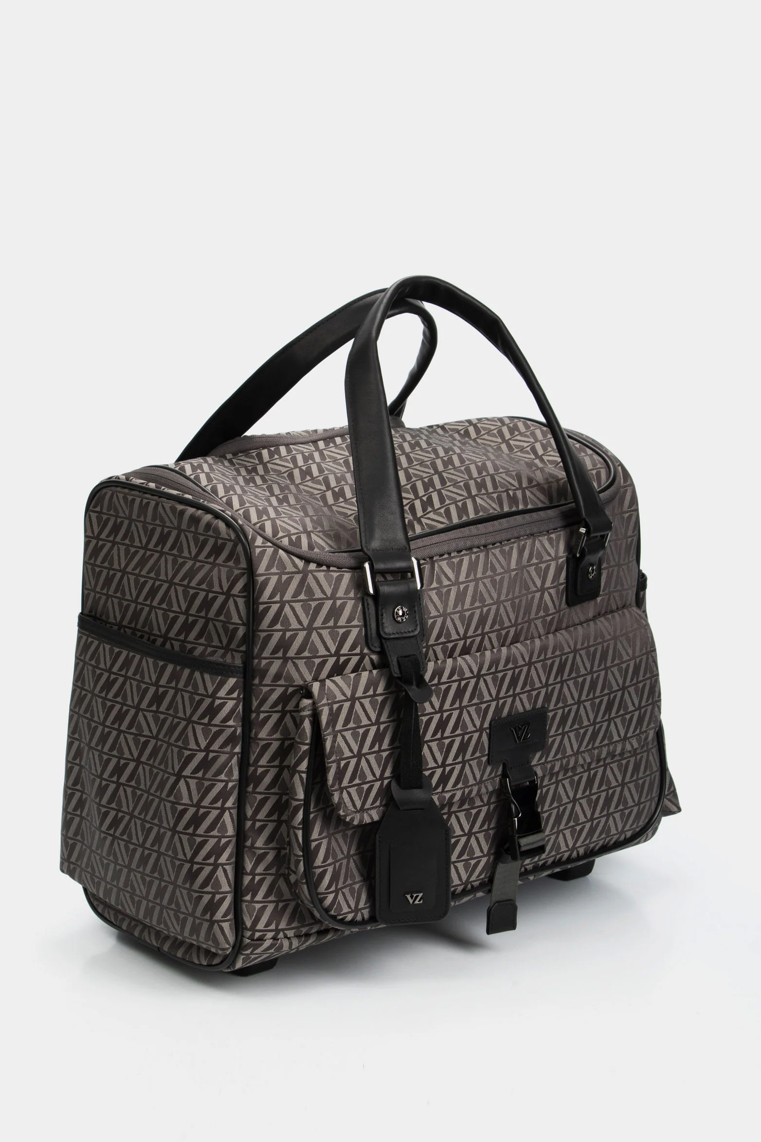 16" Bloom Jacquard Travel Bag for Women in Grey VZ - Image 2