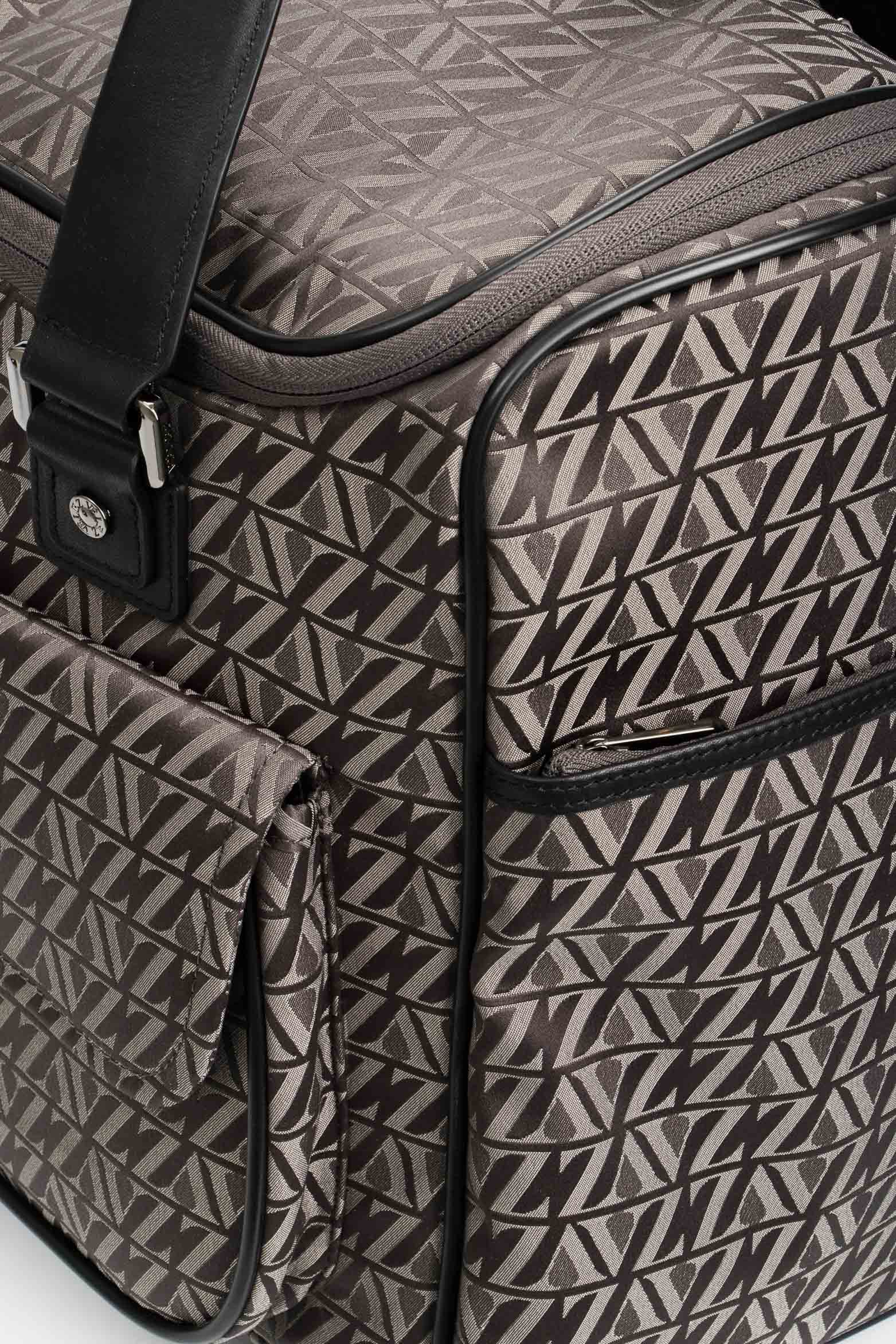 16" Bloom Jacquard Travel Bag for Women in Grey VZ - Image 4