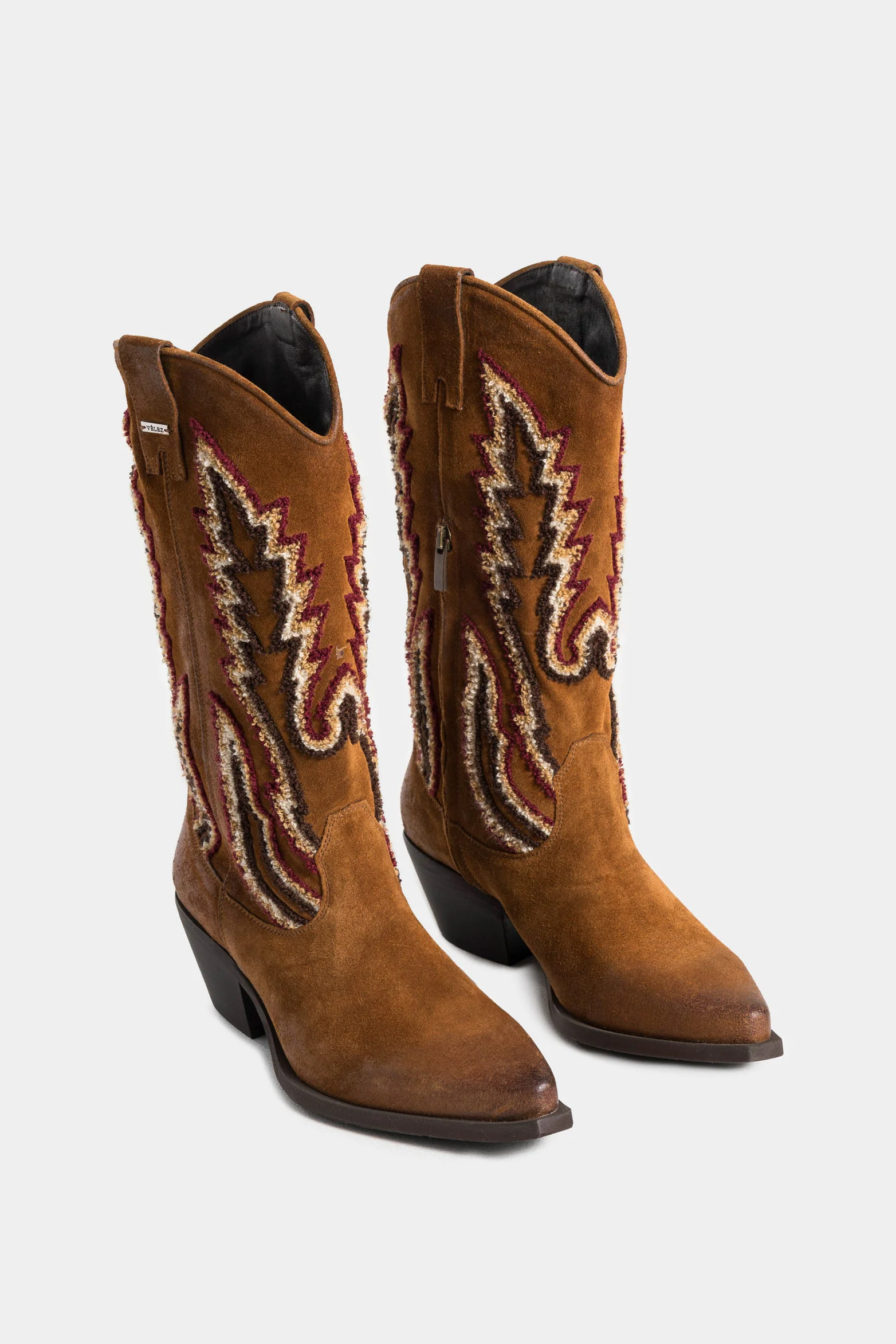 Acuática Embroidered Shaft Leather Boots for Women - Image 2