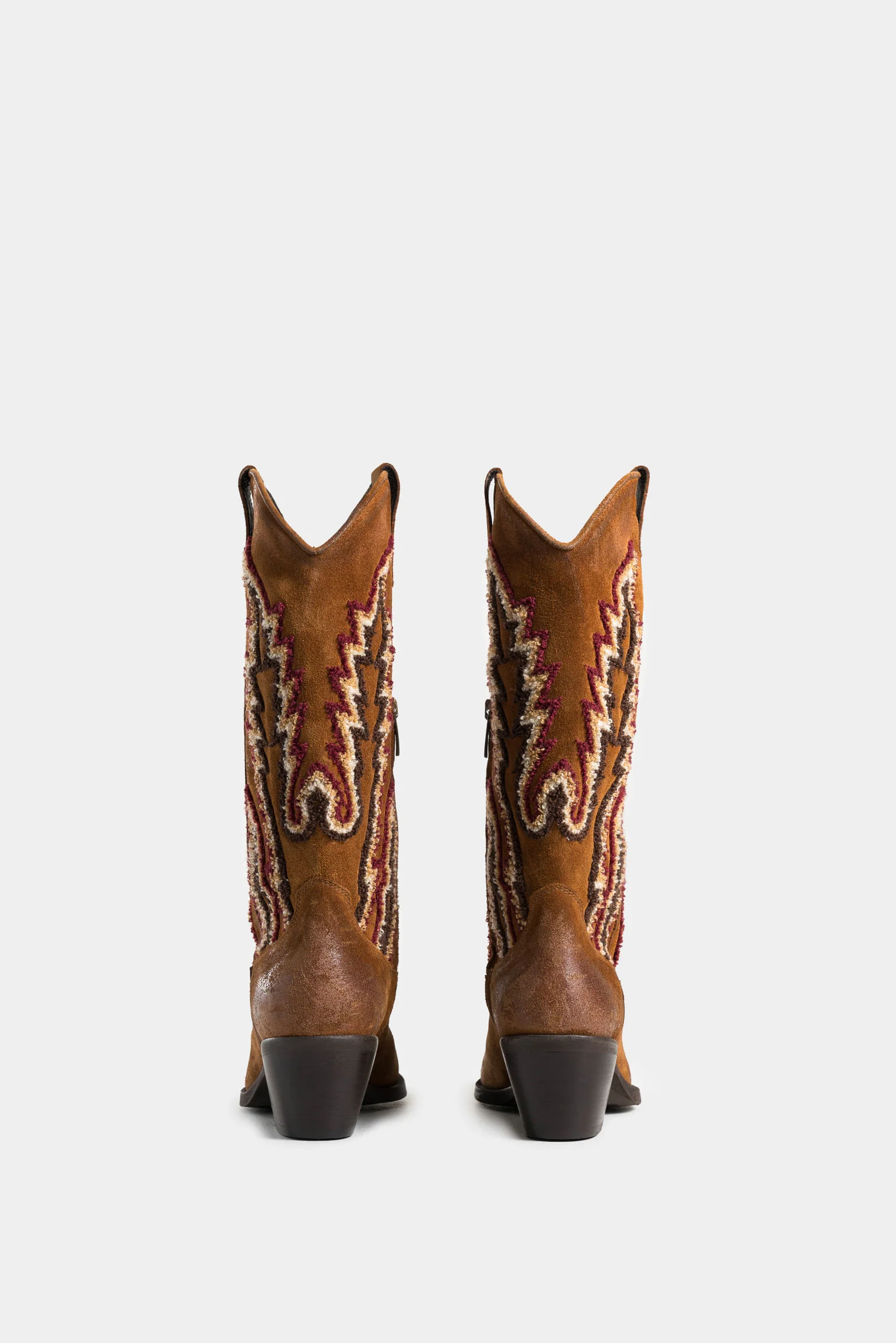 Acuática Embroidered Shaft Leather Boots for Women - Image 3