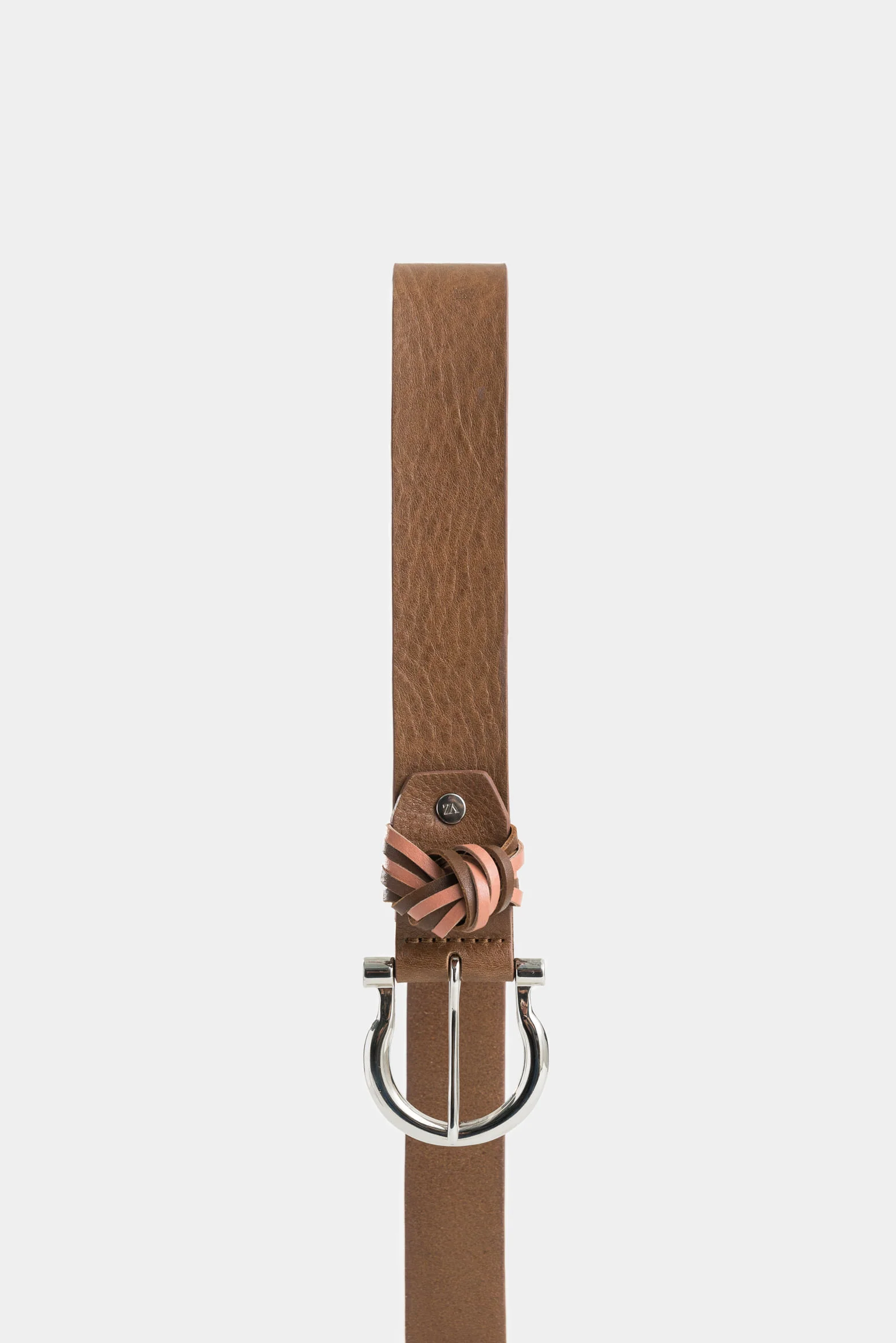 Adana Leather Belt for Women with Braided Pass-Through - Image 2