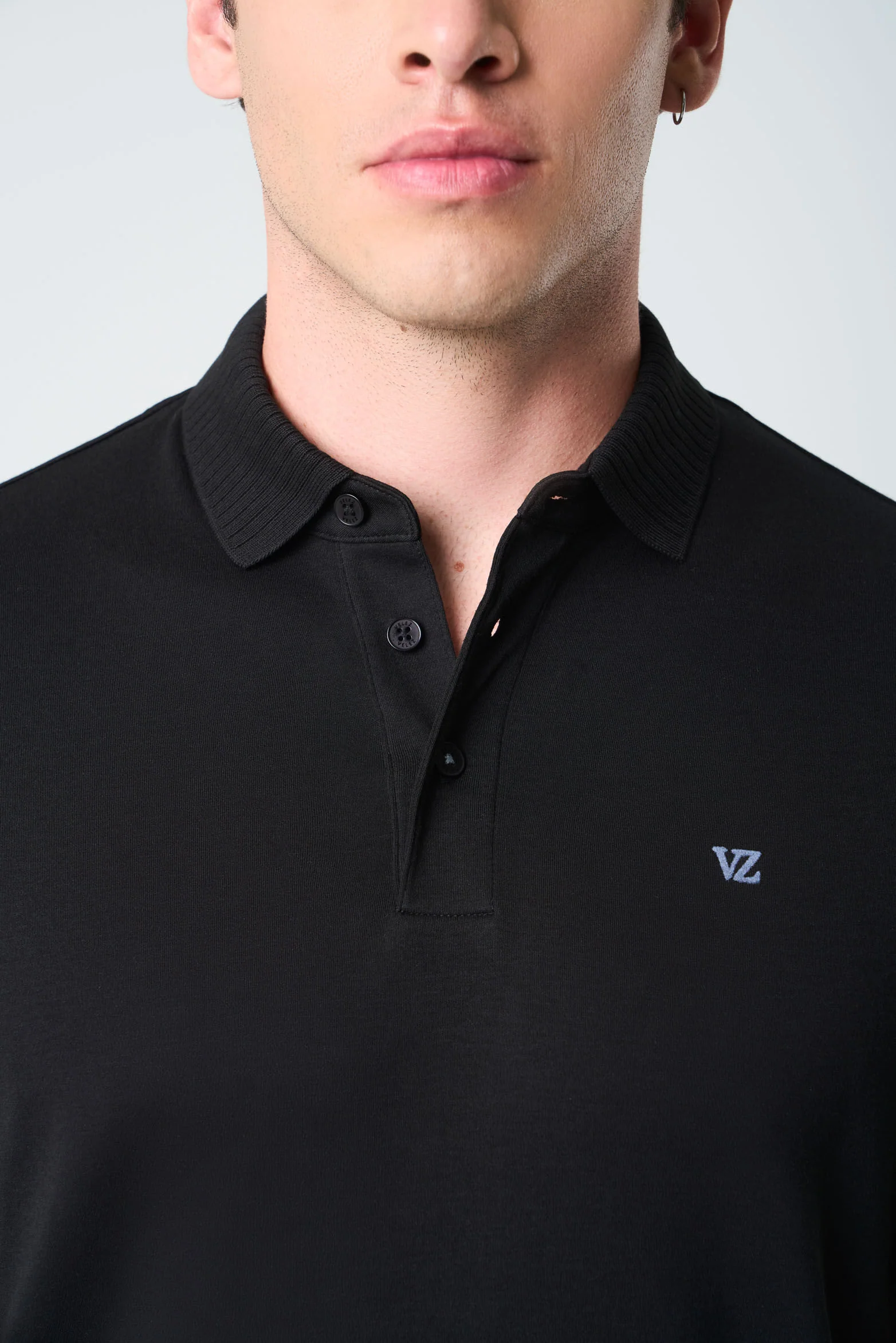 Alcor ShortSleeve Polo for Men with Ribbed Detail - Image 6
