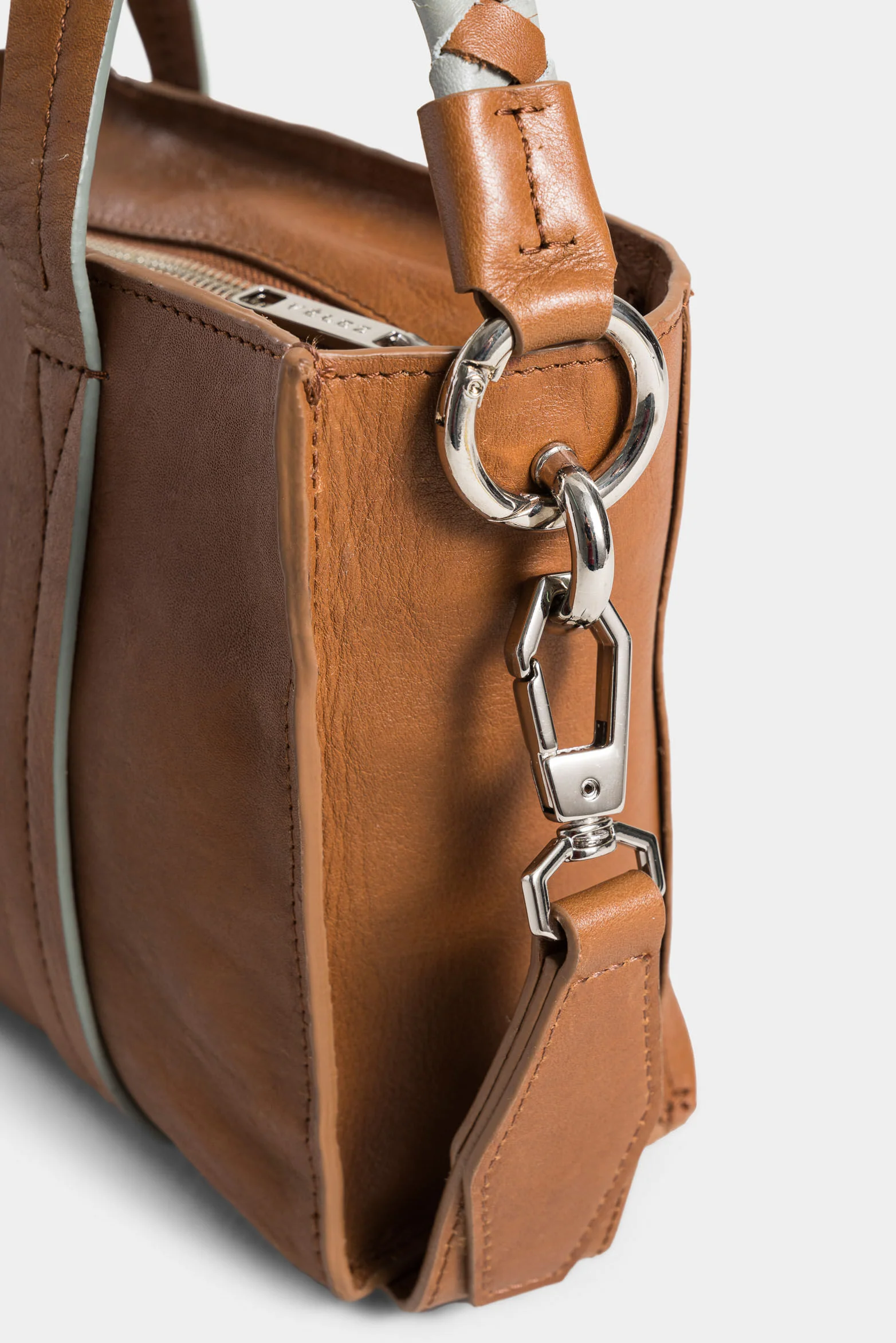 Alessia Leather Hands-Free Bag for Women with Contrast Handle - Image 4