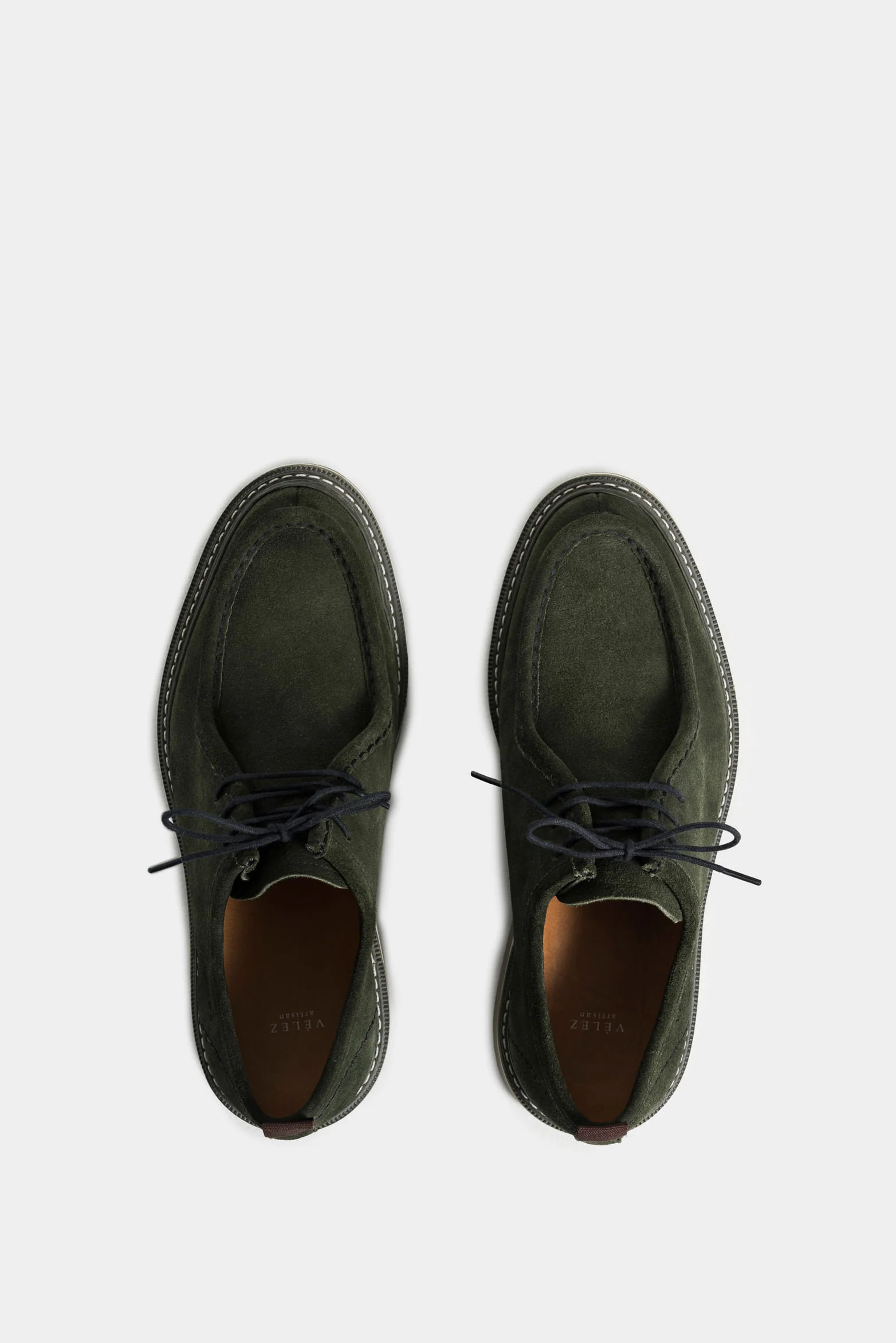 Amber Corded Leather Shoe for Men with Stitching Detail - Image 4