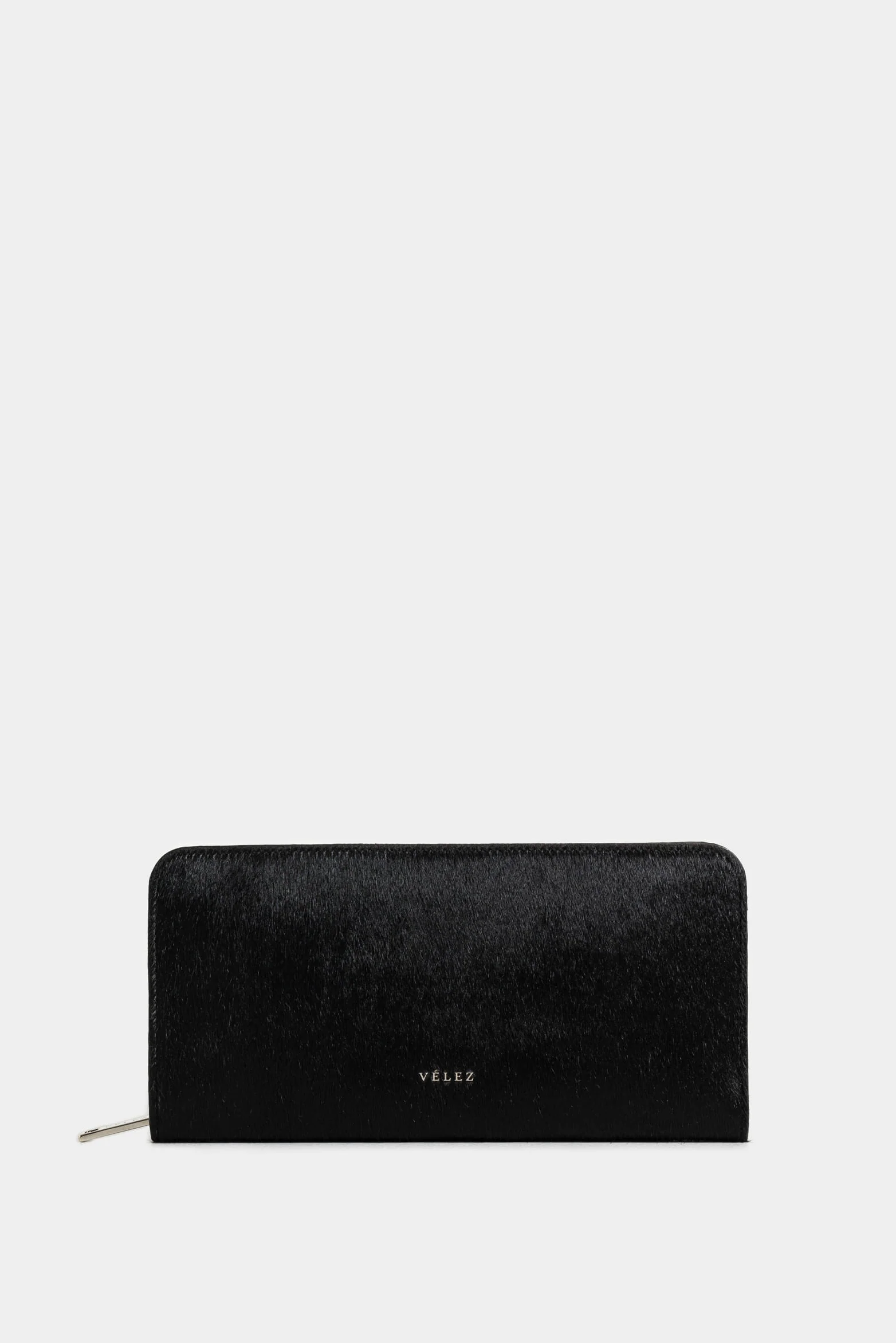 Angola Hair-on Leather Checkbook Holder for Women with Chain Strap