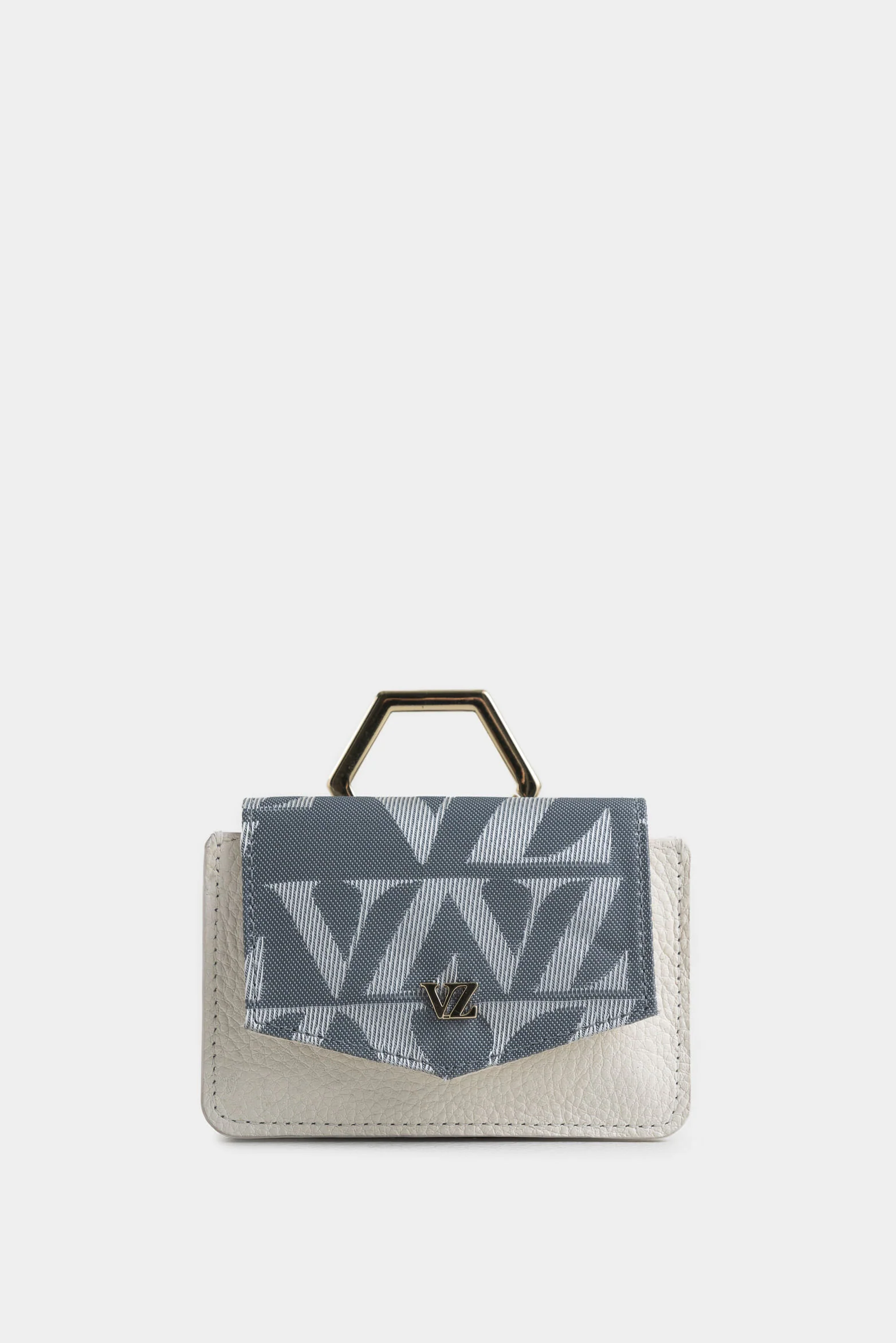 Arabia Leather and Canvas Card Holder for Women, Monogram