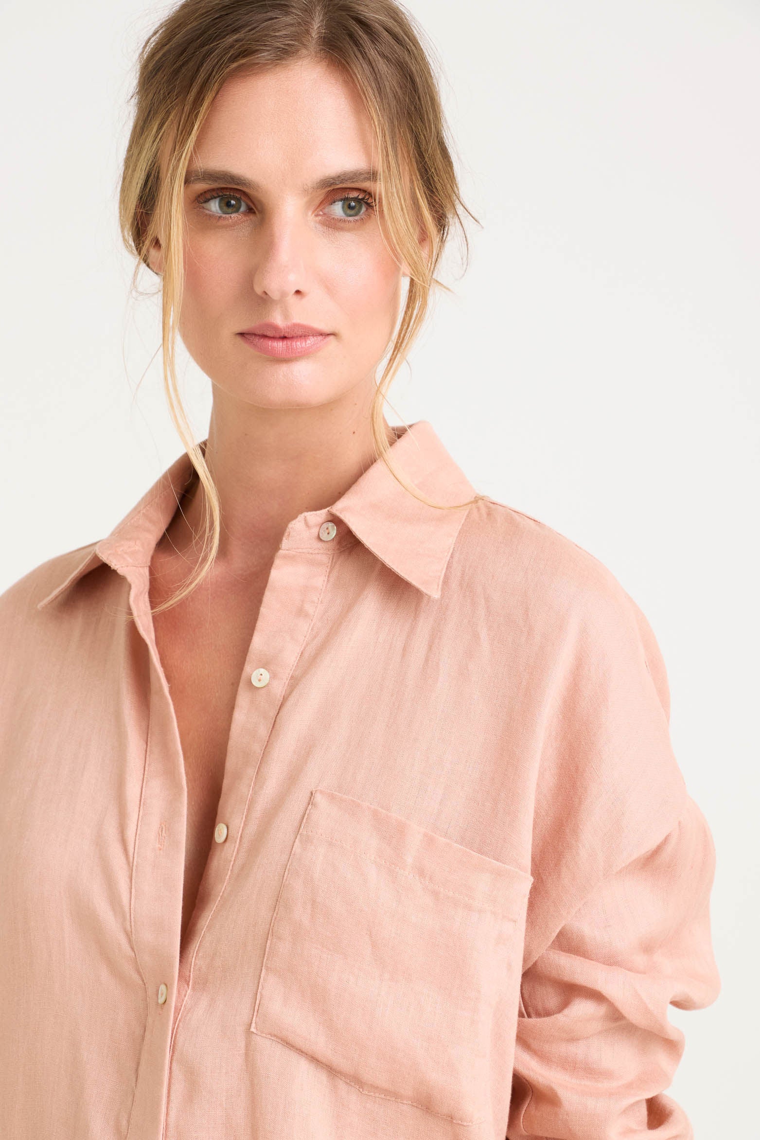 Aurora Oversized Linen Shirt for Women - Image 3