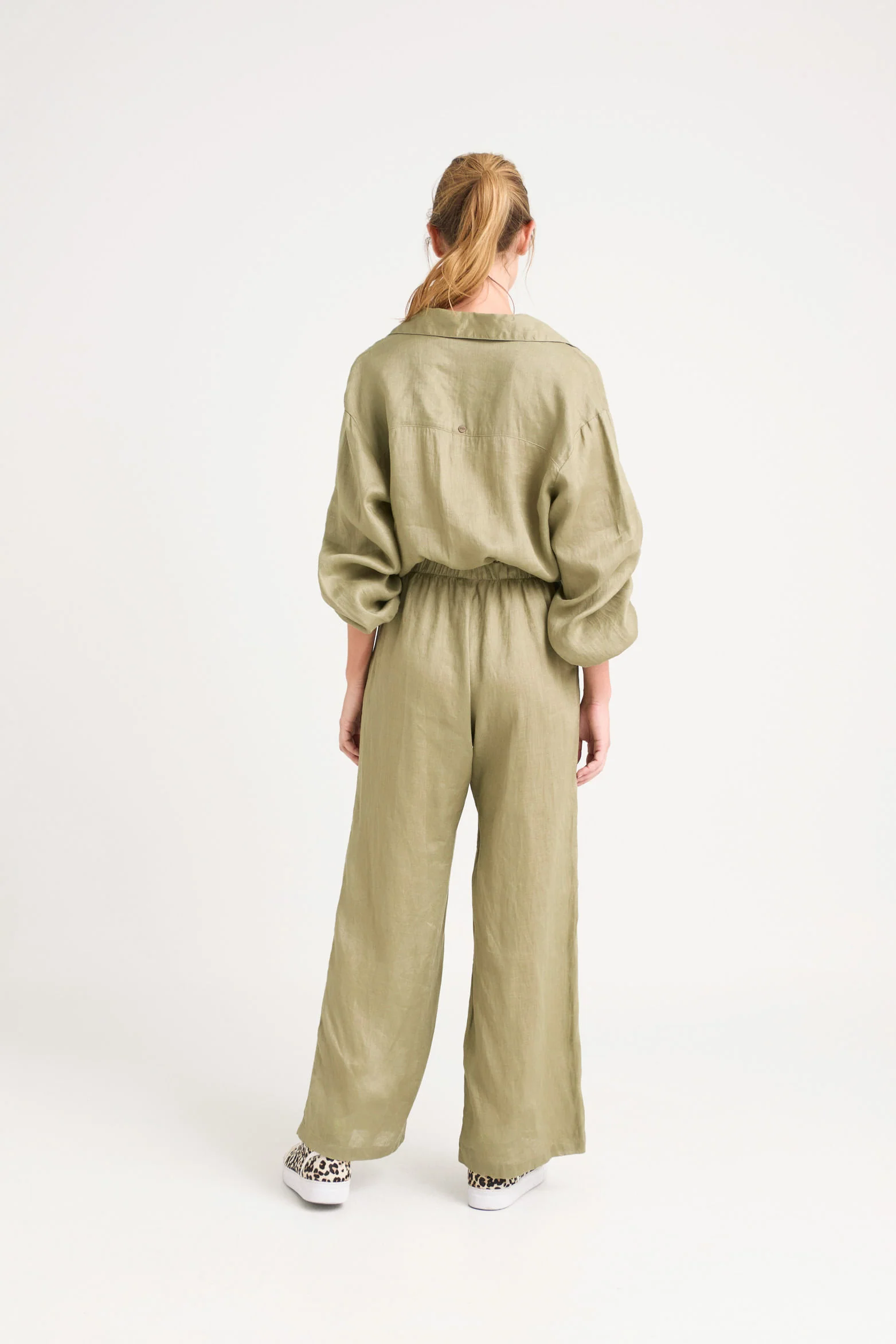 Aurora Semi-Loose Linen Jumpsuit for Women - Image 5