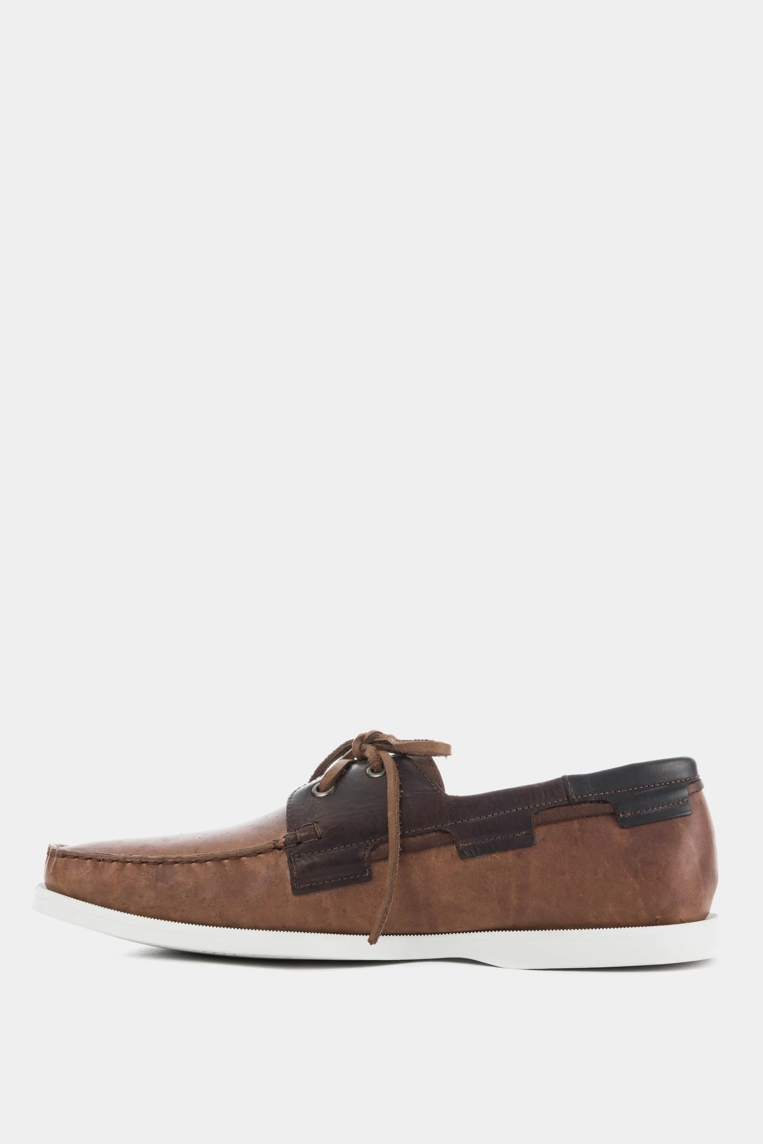 Avetrana Contrast Leather Moccasin in Tobacco - Image 3