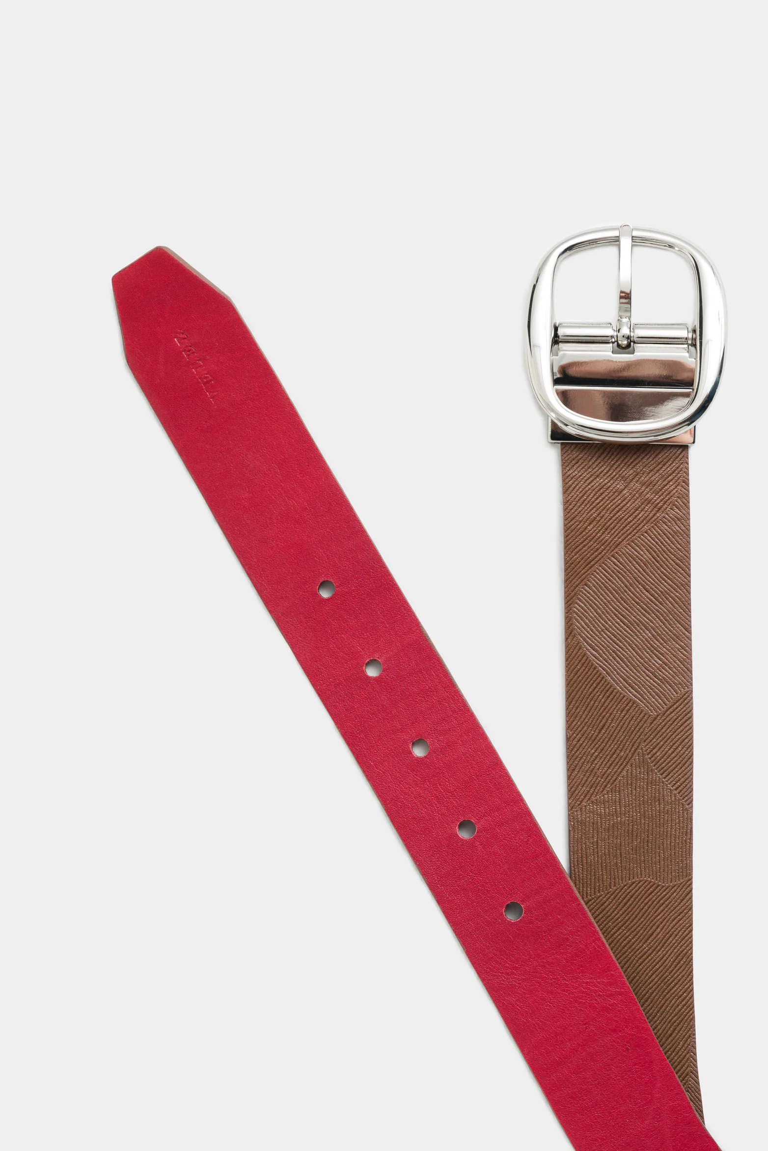 Bee Double-Sided Leather Belt for Women with Hexagonal Tip - Image 3