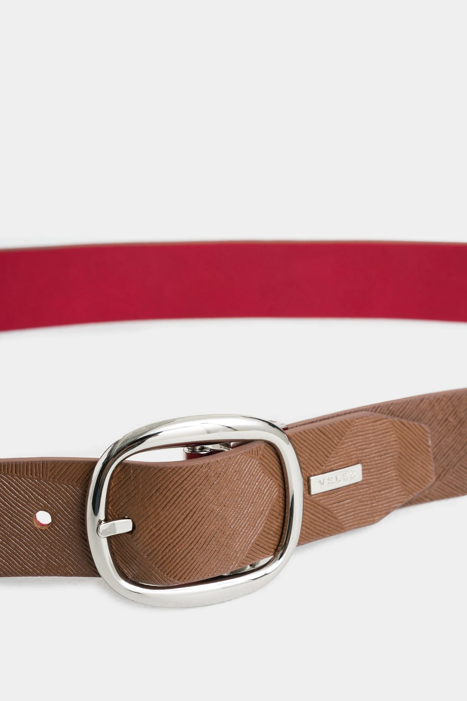 Bee Double-Sided Leather Belt for Women with Hexagonal Tip - Image 4