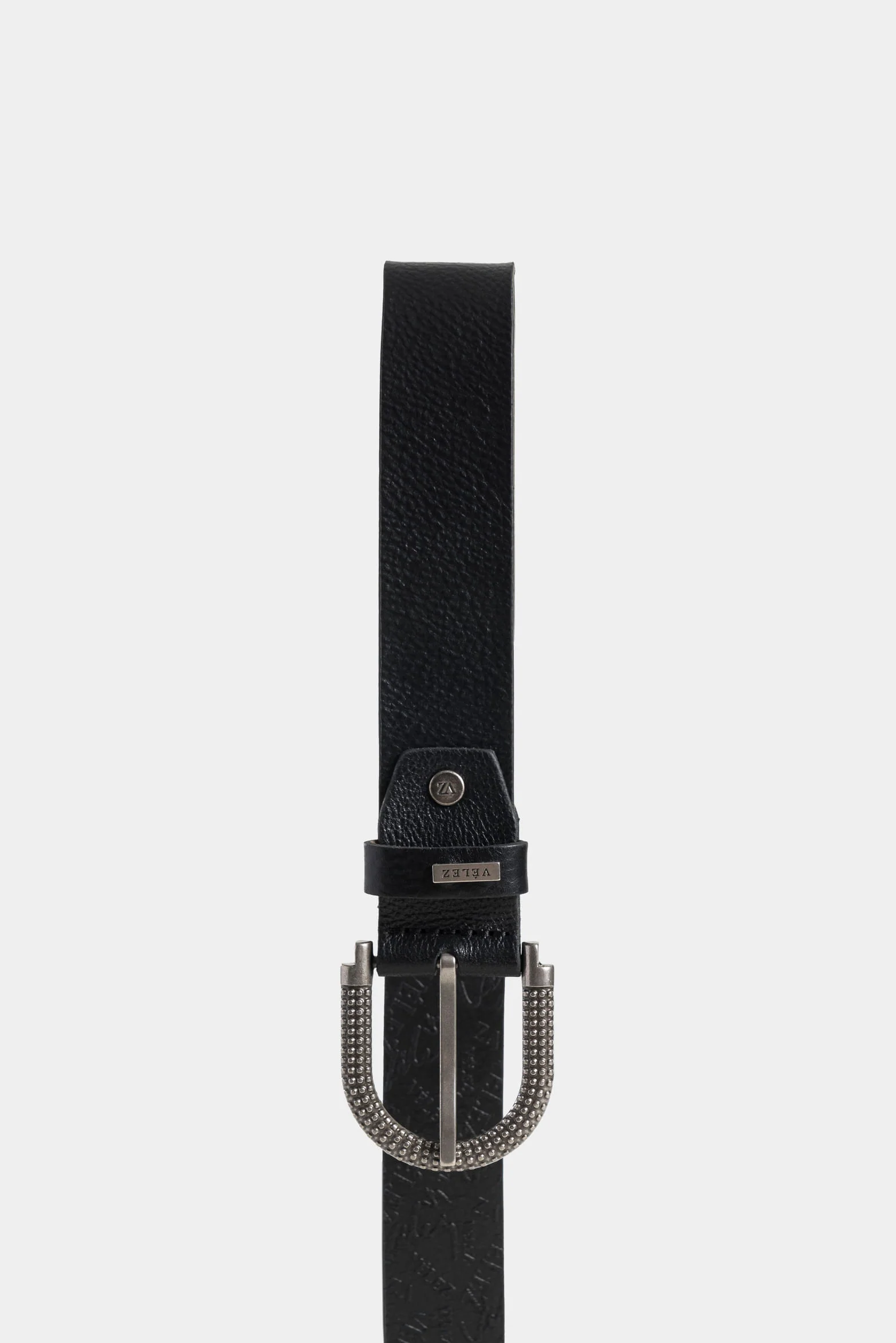 Bolet Single-Sided Leather Belt for Women with Textured Buckle - Image 2