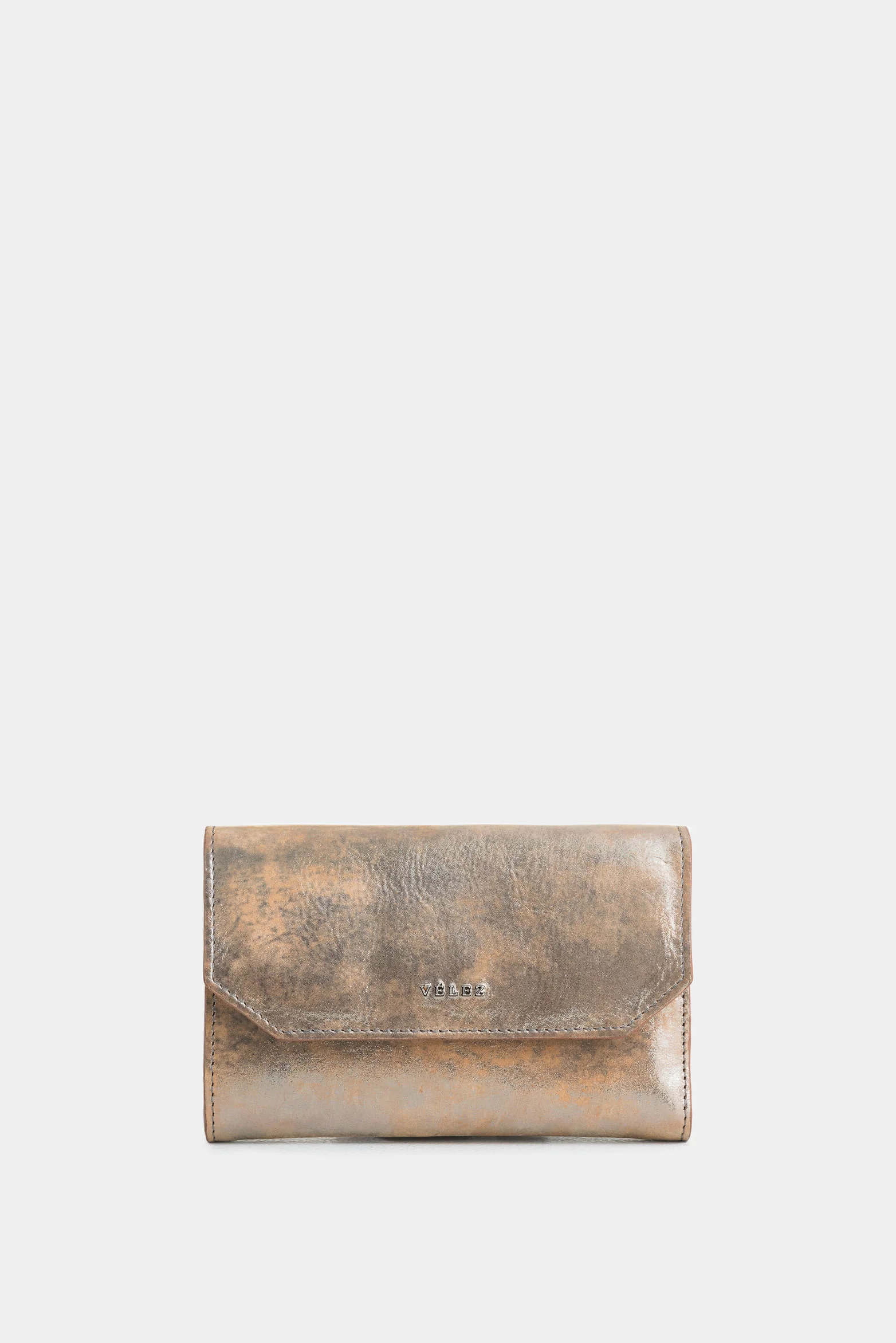 Bravo Folia Leather Wallet for Women with Hexagonal Belt Loop Flap