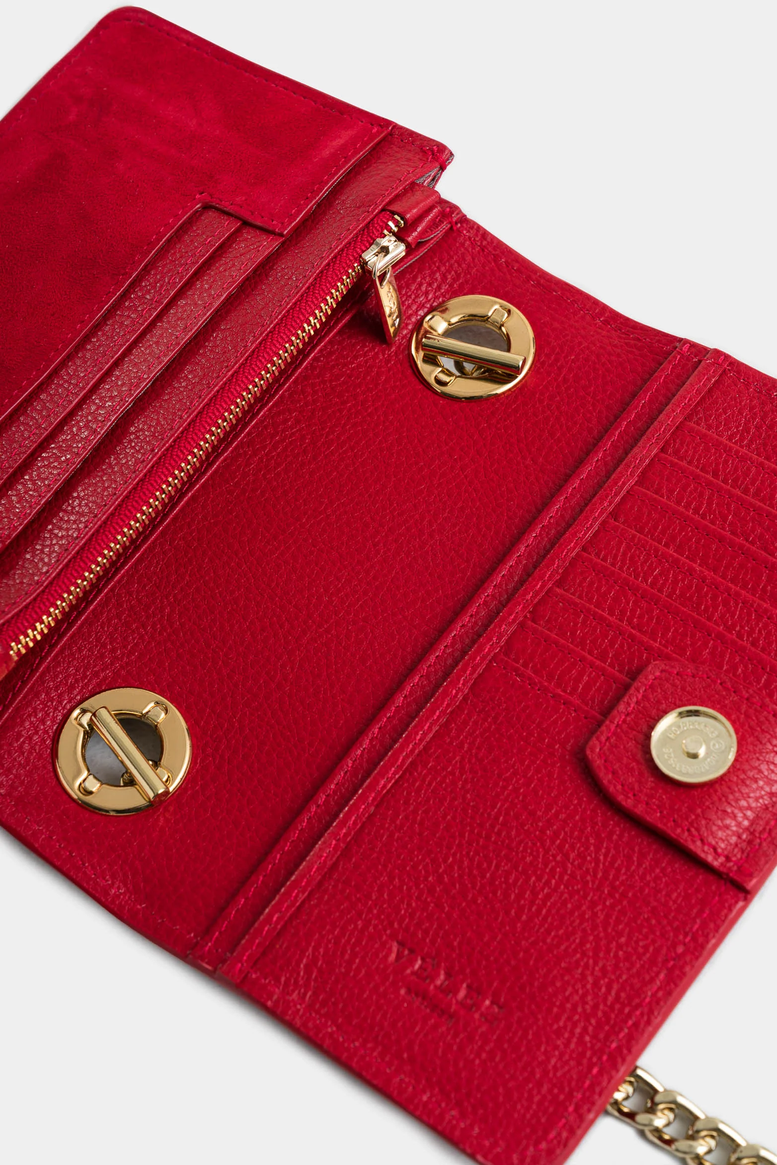 Buddha Suede and Leather Hands-Free Bag for Women with Chain Strap - Image 5