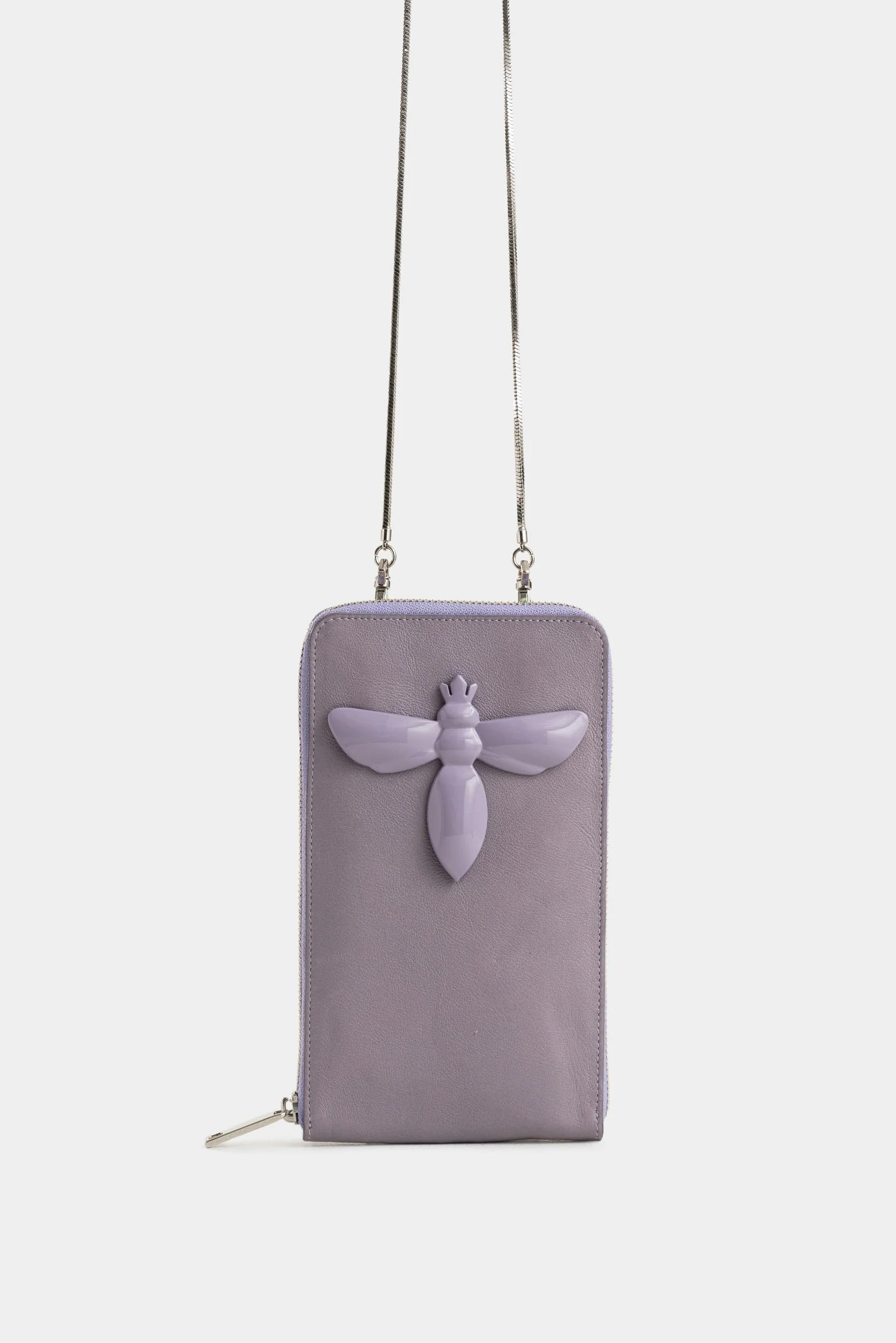 Calas Leather Cell Phone Holder for Women with Bee Marking