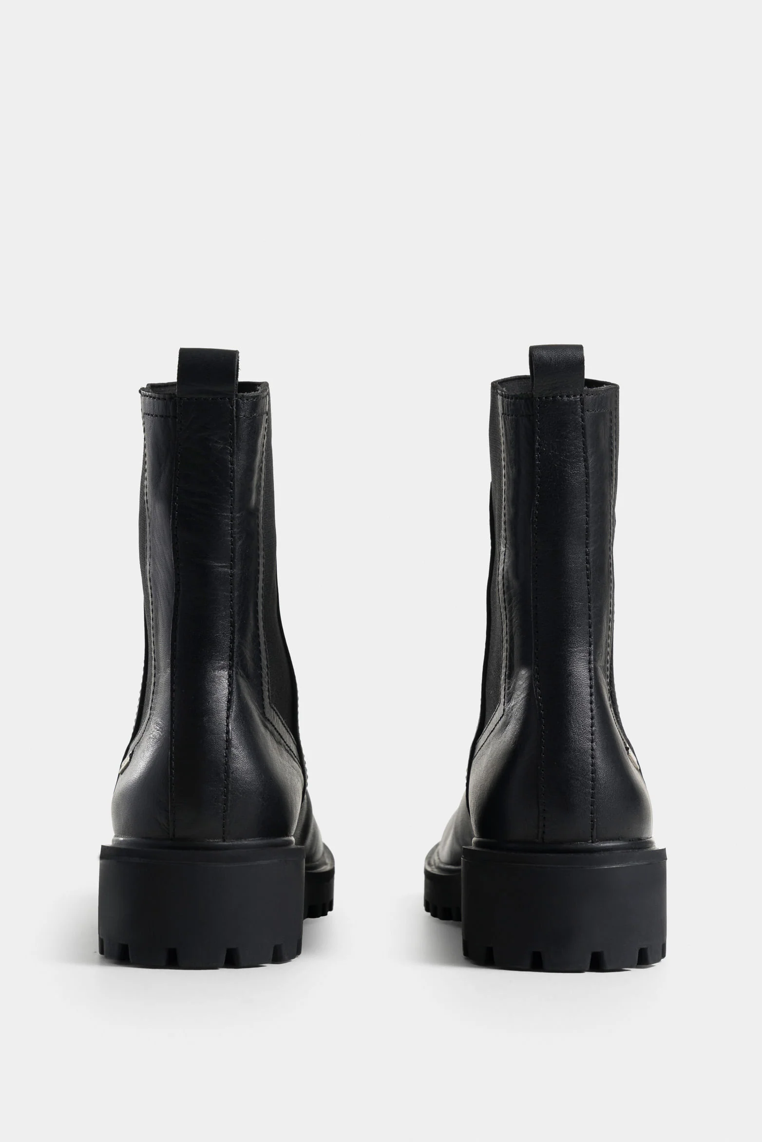 Calitha Leather Ankle Boots for Women with Lug Sole - Image 3