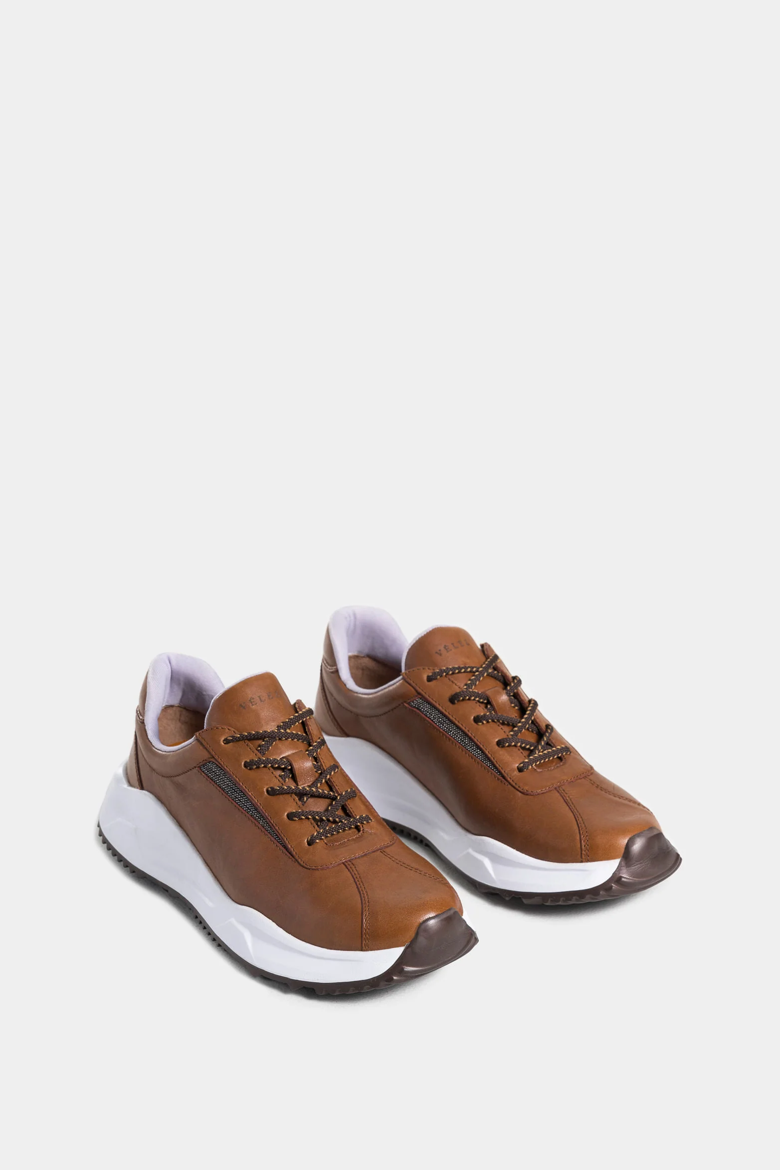 Calitha Leather Sneakers for Women with Millet Inserts - Image 2