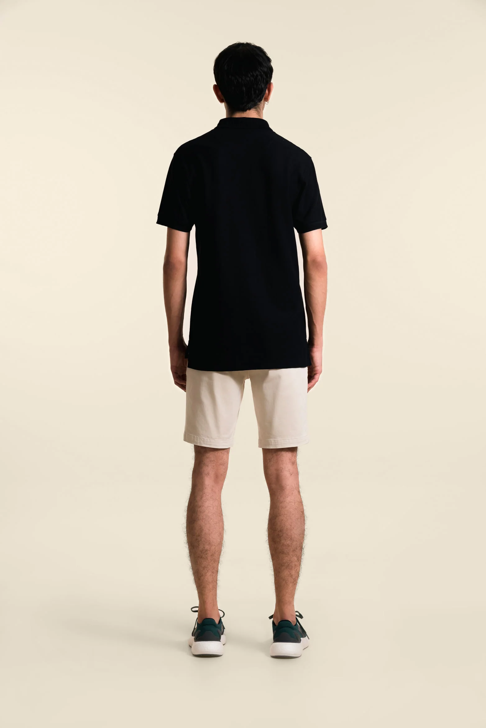 Casual Polo in Black Pima Cotton - Image 5
