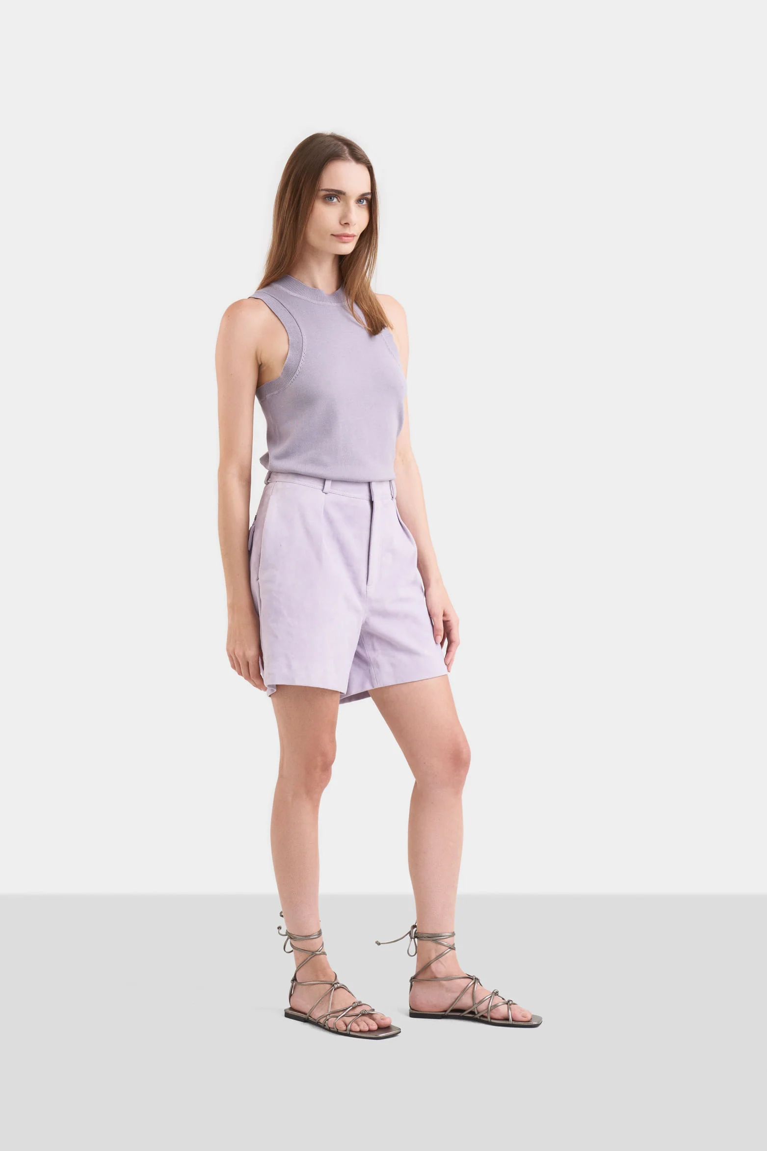 Ciboria Suede High-Waisted Shorts for Women - Image 3