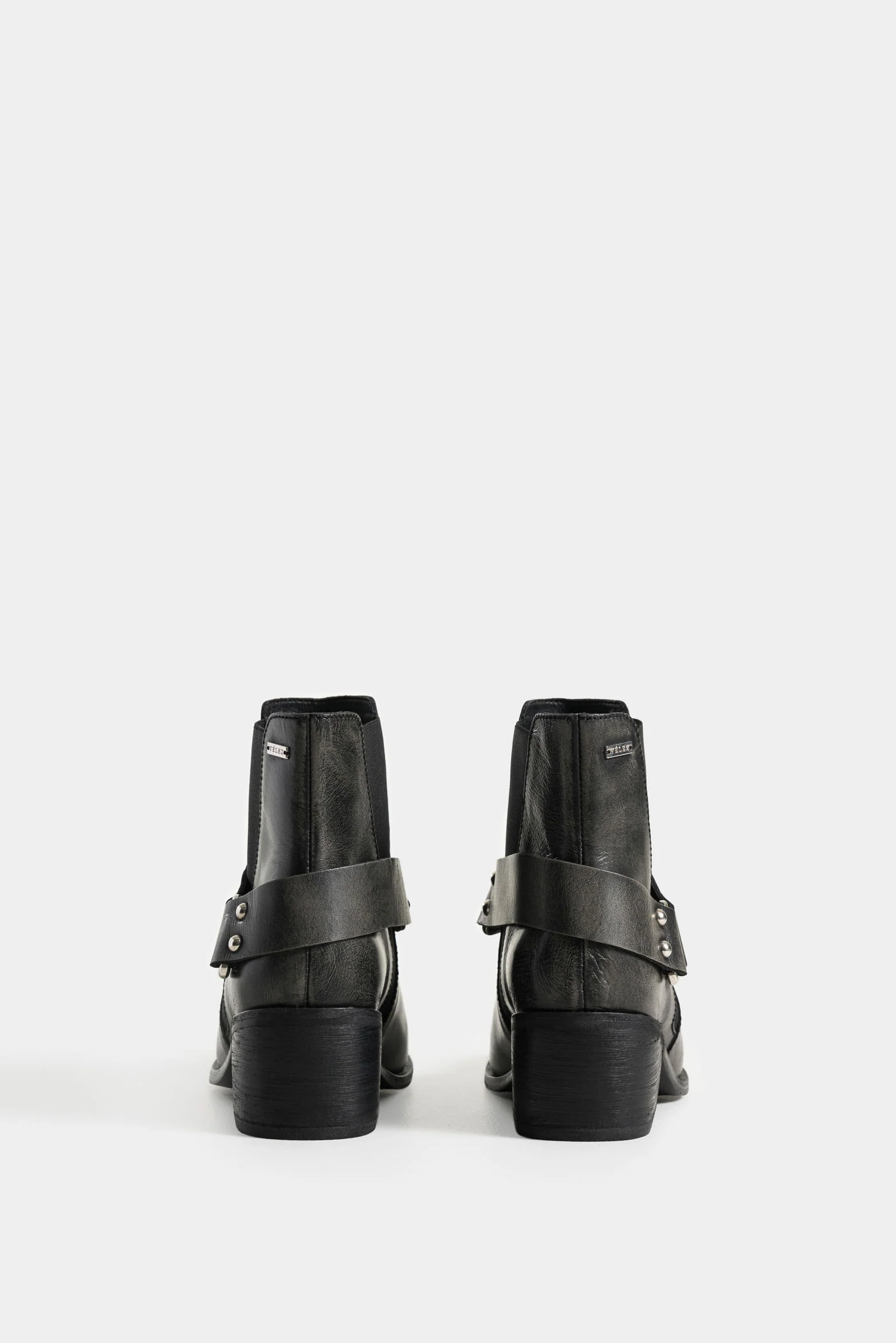 Cicuta Brush Off Leather Ankle Boots for Women with Triangular Stirrup - Image 3