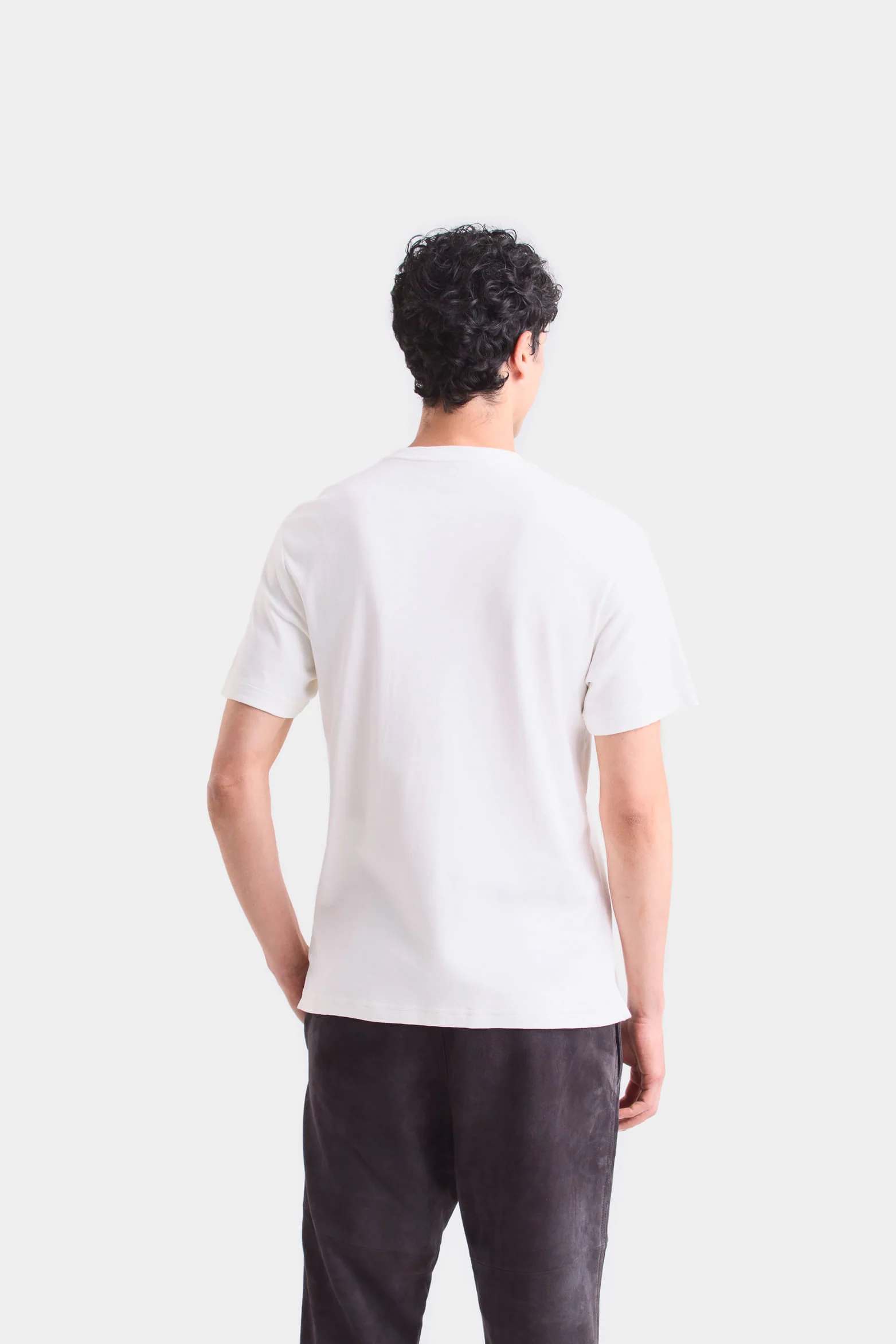 Cotton T-Shirt for Men with Leather Pocket - Image 5