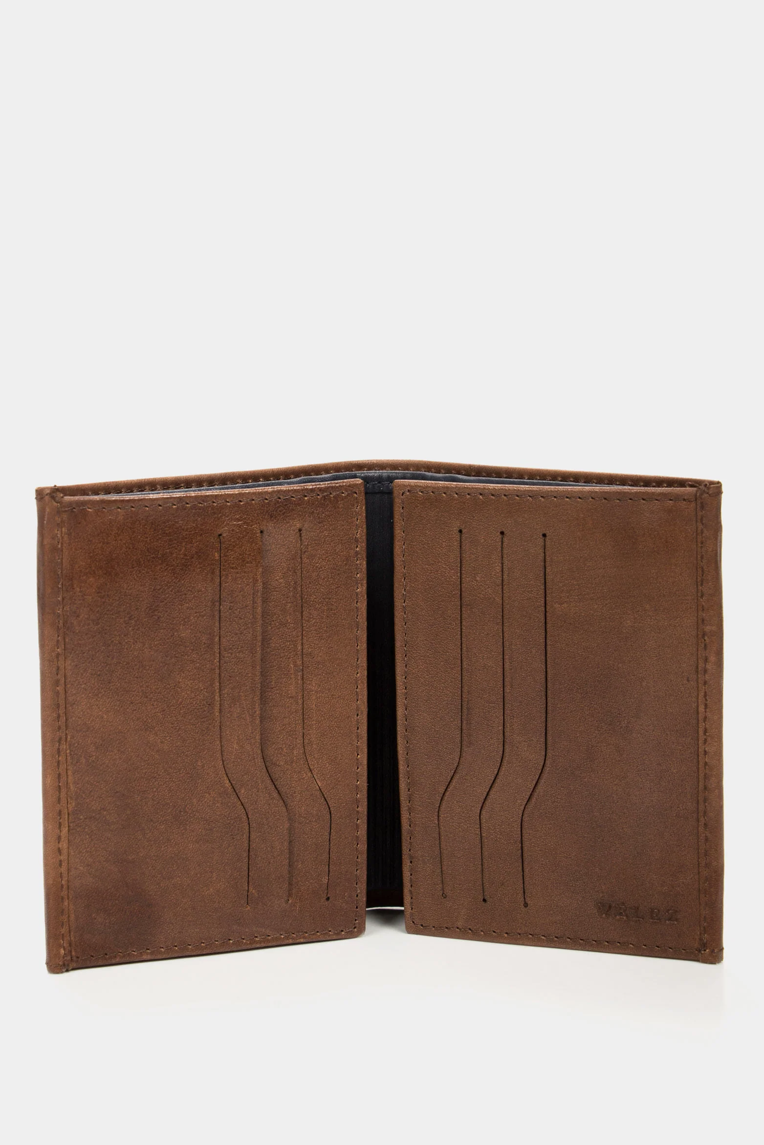 Crete Vertical Leather Wallet in Brown - Image 2