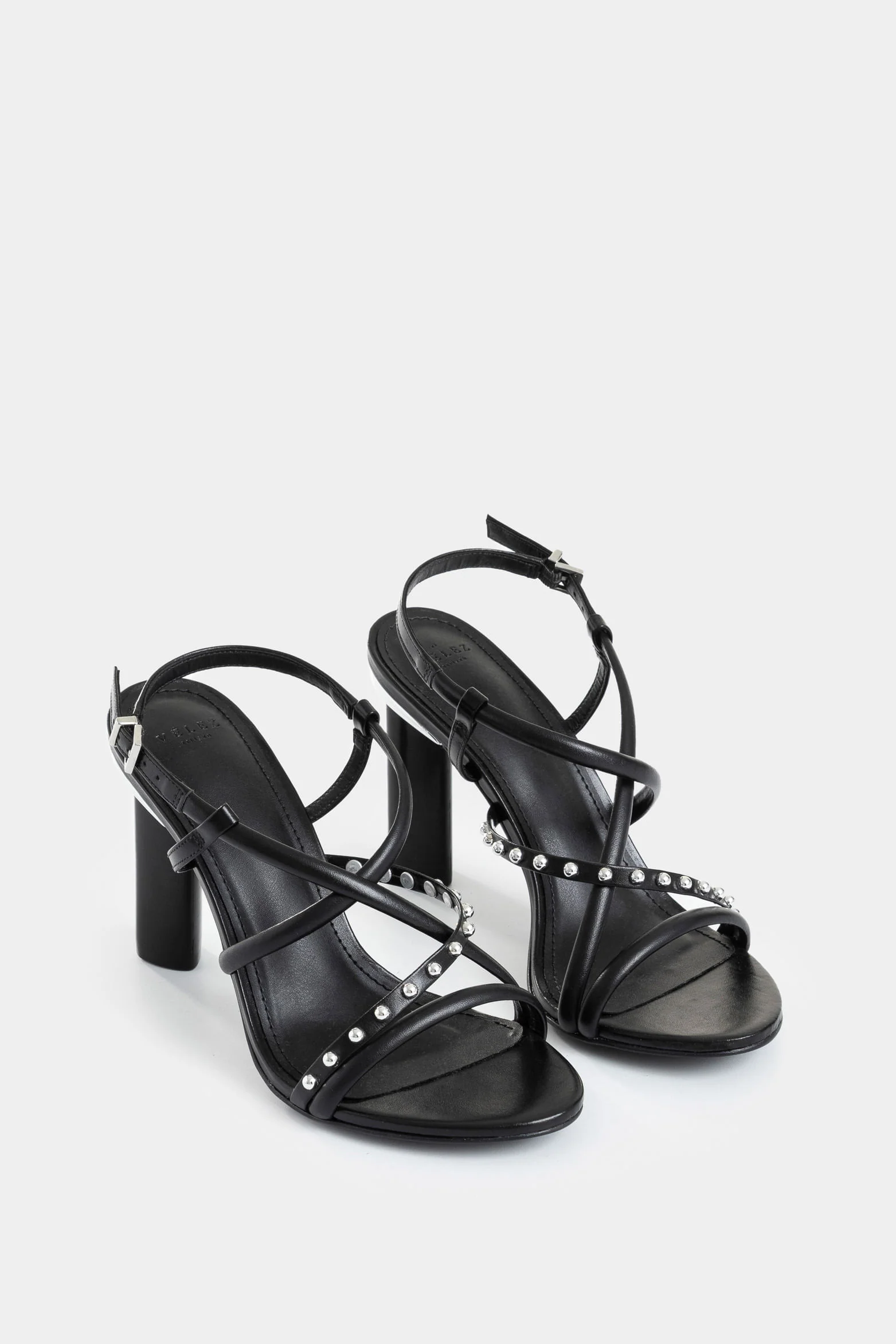 Daca Heeled Leather Sandals for Women with Studs - Image 2