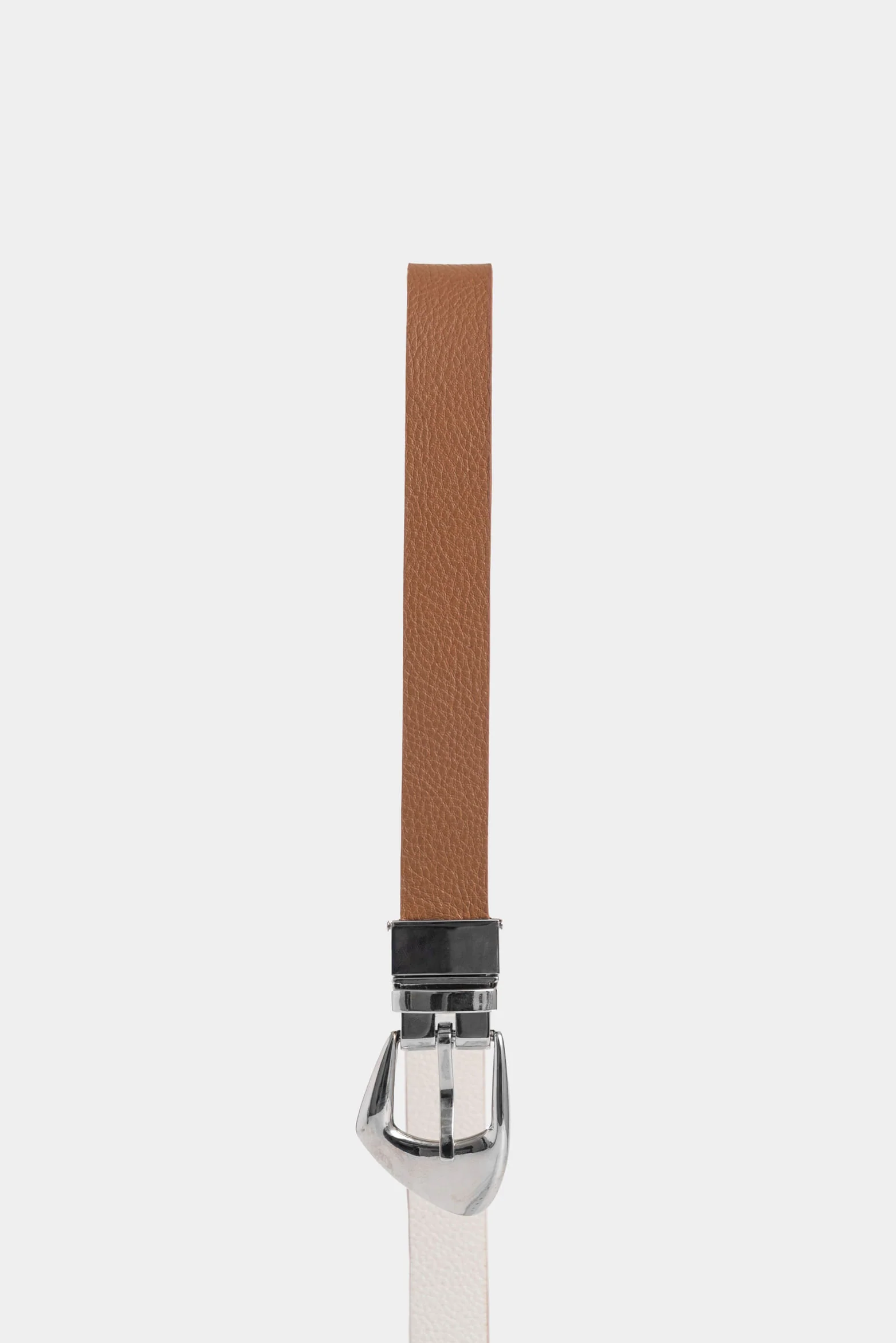 Dusk Double-Sided Leather Belt for Women with Hexagonal Tip - Image 2
