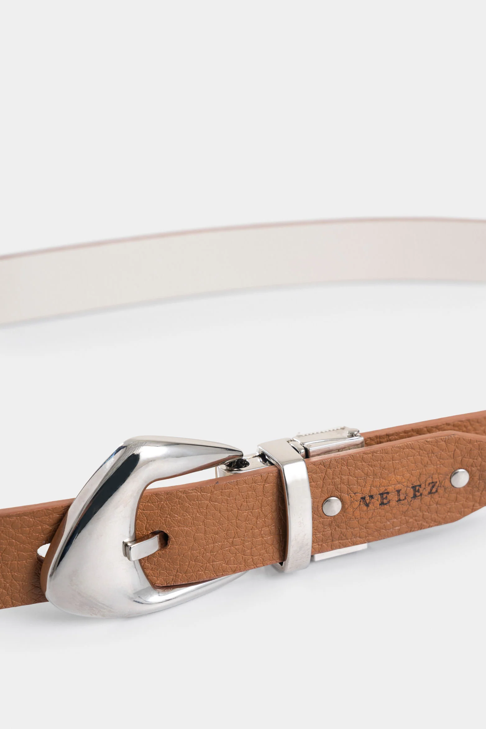 Dusk Double-Sided Leather Belt for Women with Hexagonal Tip - Image 4