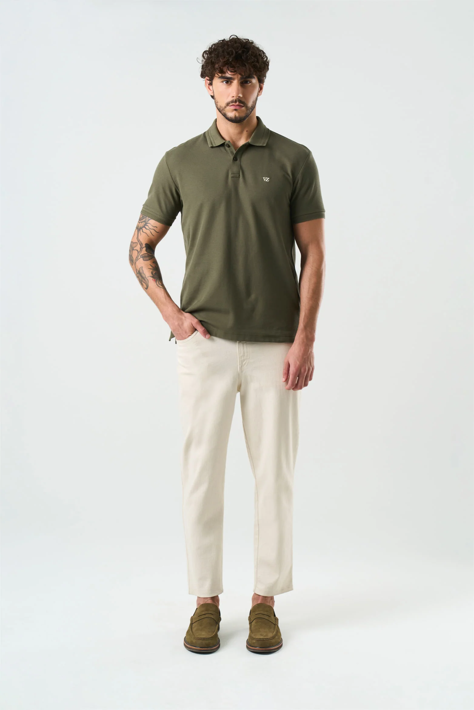 Essential short-sleeve polo for men  textured - Image 4