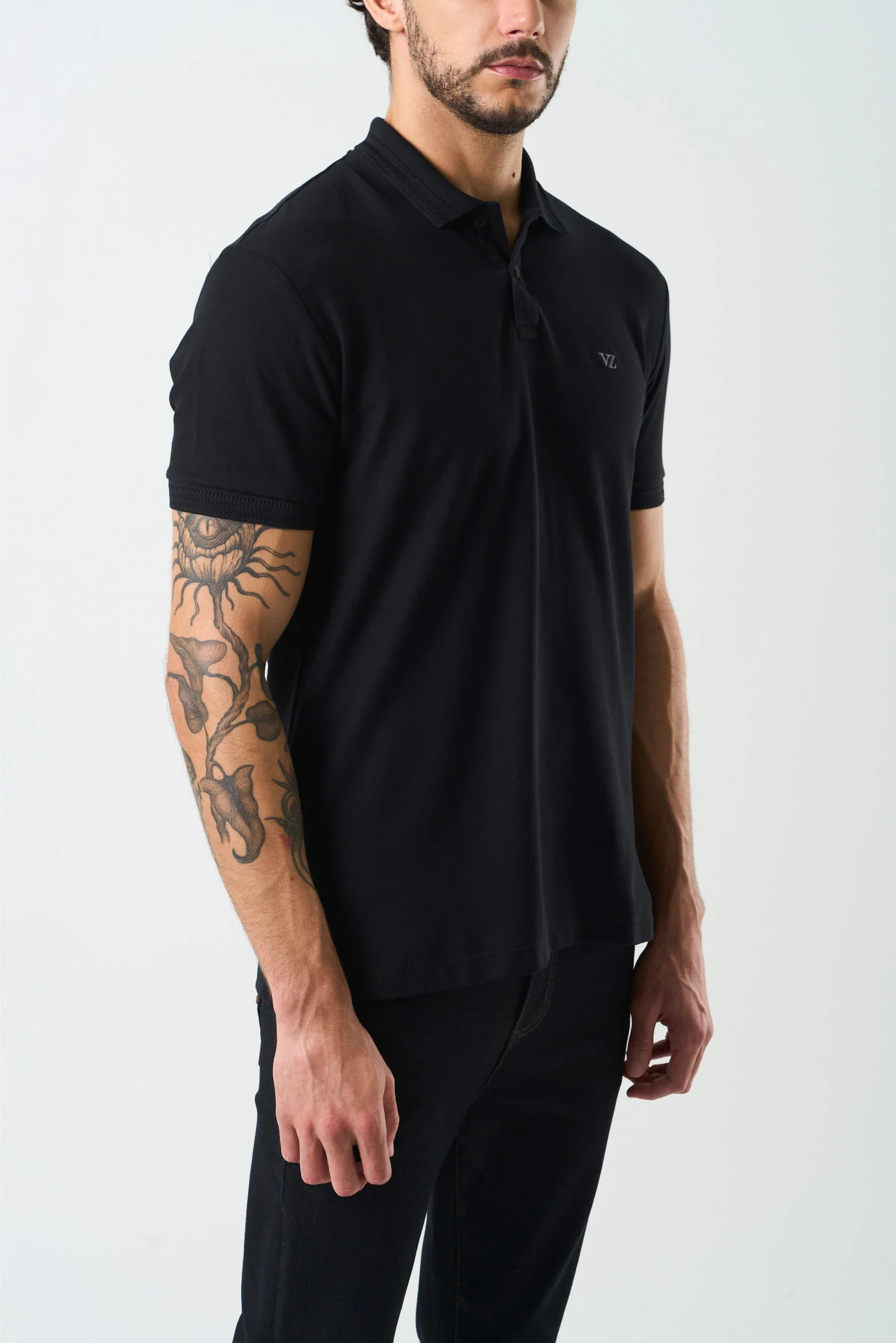 Essential Textured Short Sleeve Polo for Men - Image 5