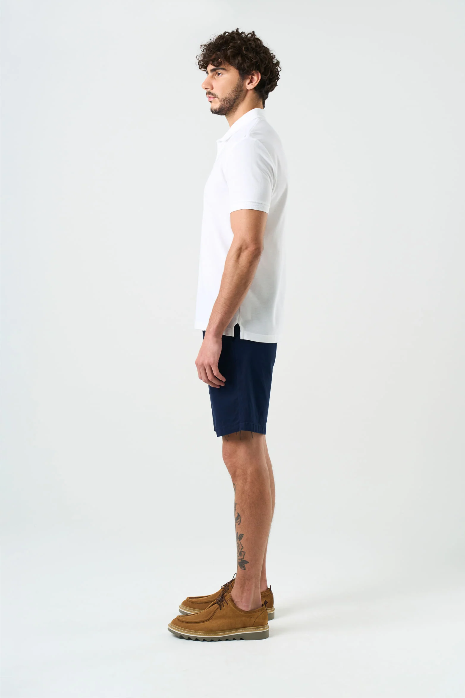 Essential Textured Short Sleeve Polo for Men - Image 2