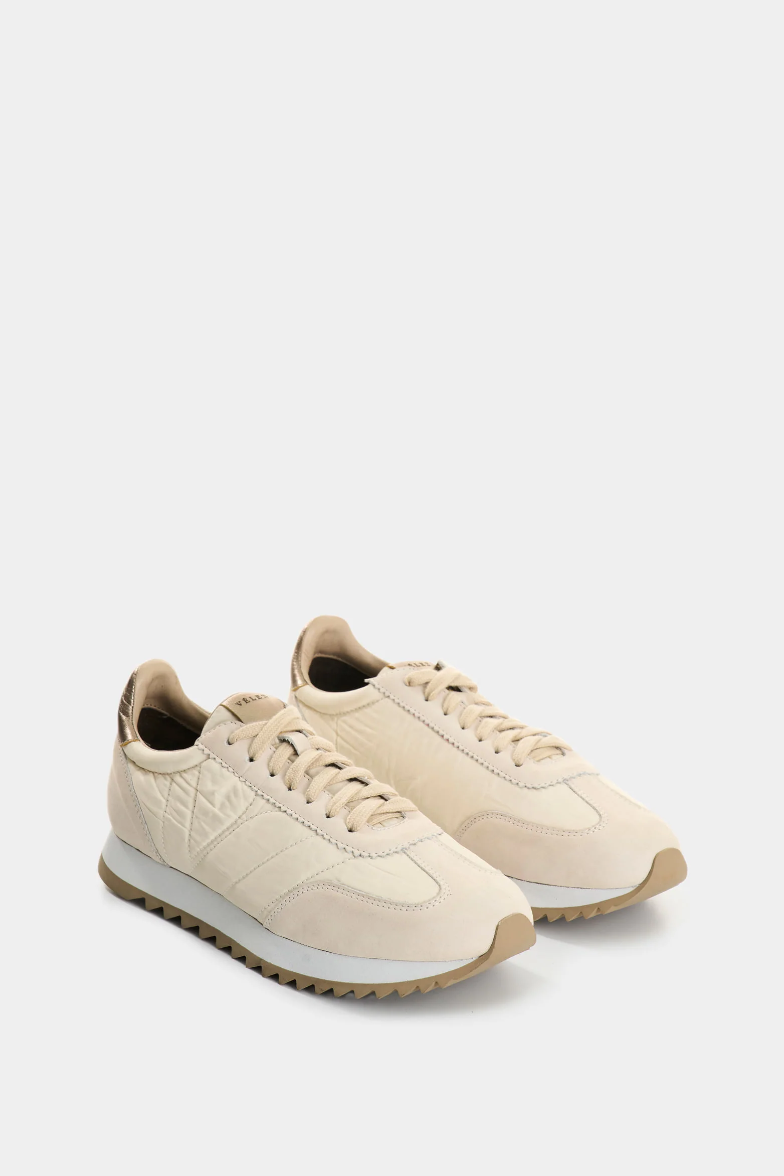 Flora Leather and Textile Sneakers for Women - Image 2