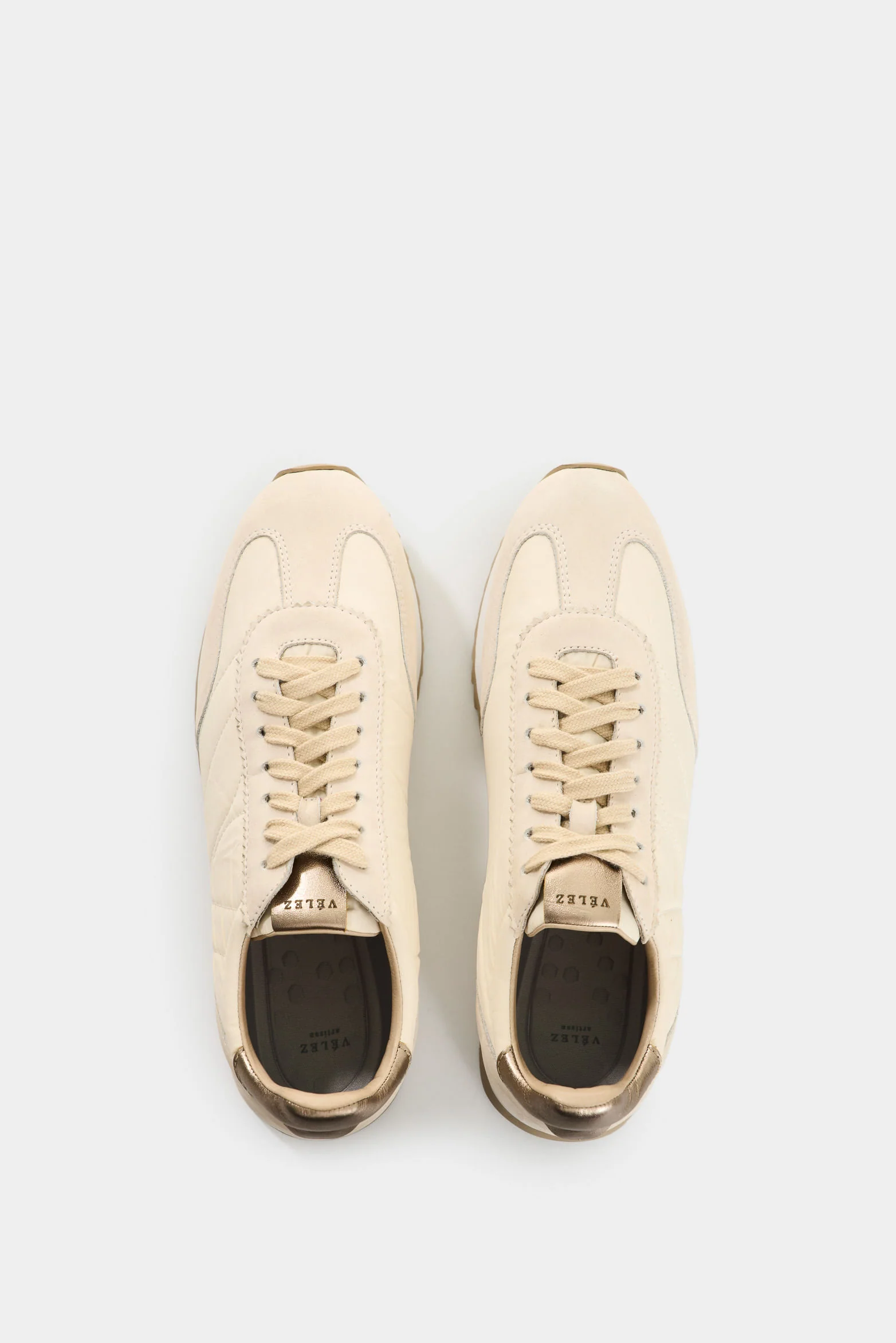 Flora Leather and Textile Sneakers for Women - Image 4