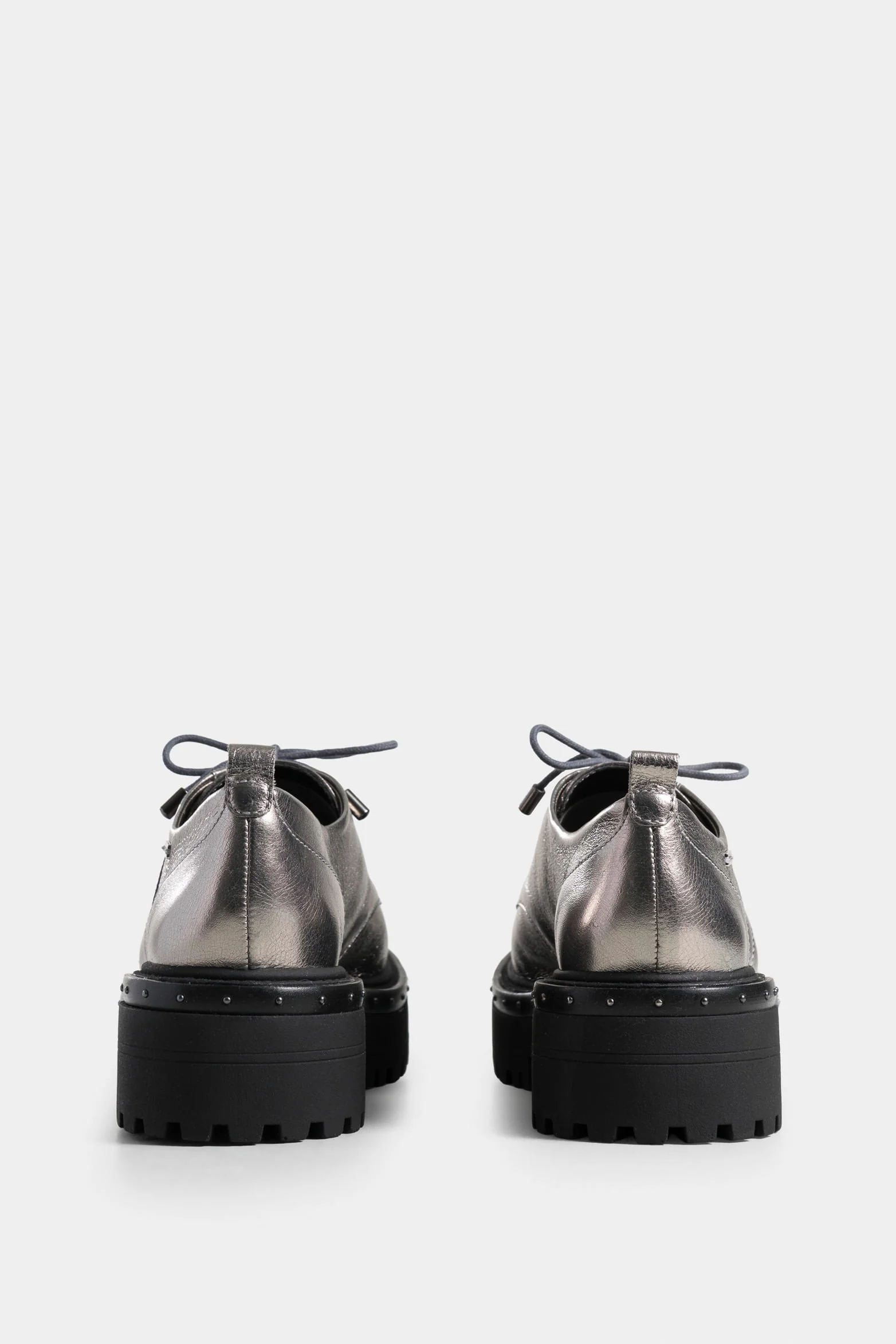 Folia Leather Oxford Shoes with Studded Sole for Women - Image 3