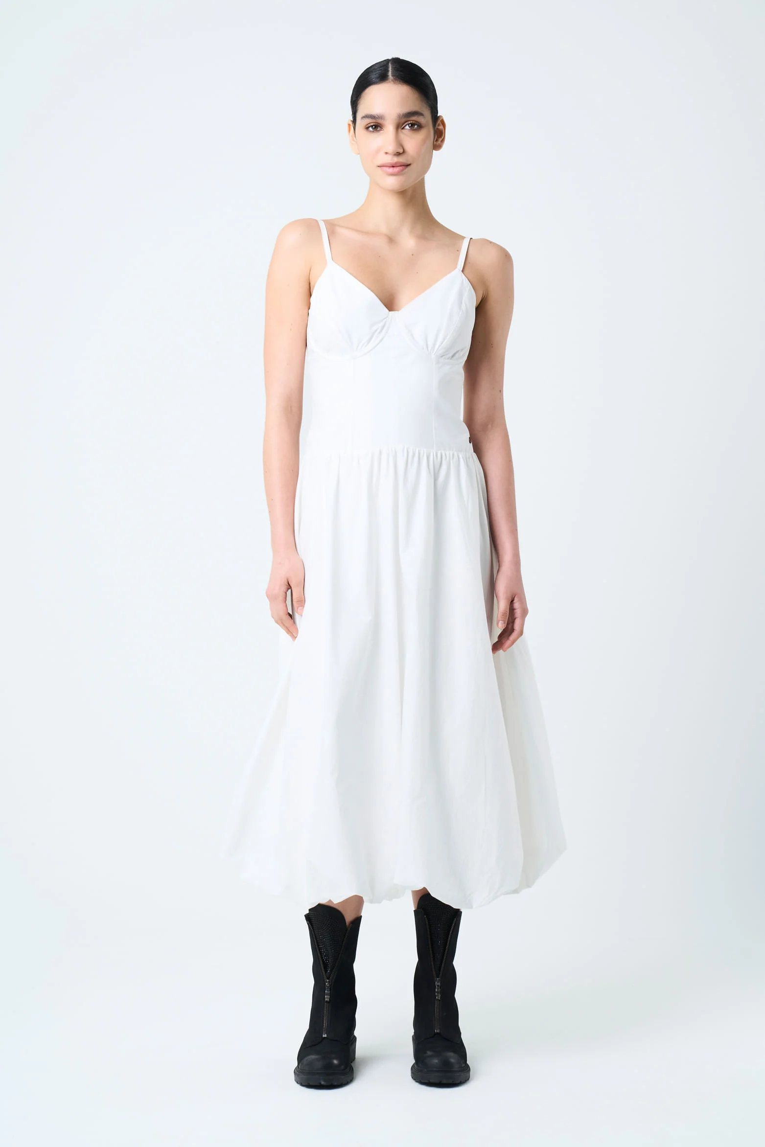 Fugaz Midi Dress for Women Balloon Silhouette