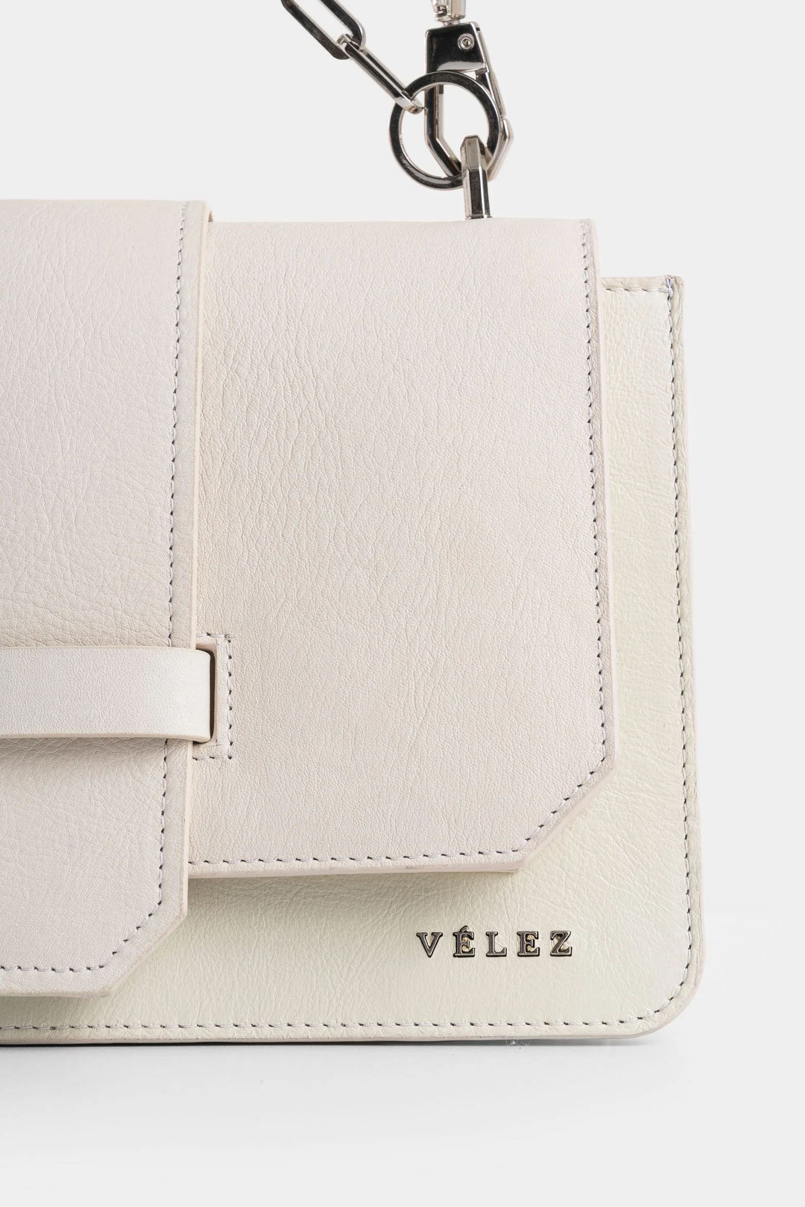 Garniel Maxi Hair Leather Bowling Bag for Women with Chain - Image 4