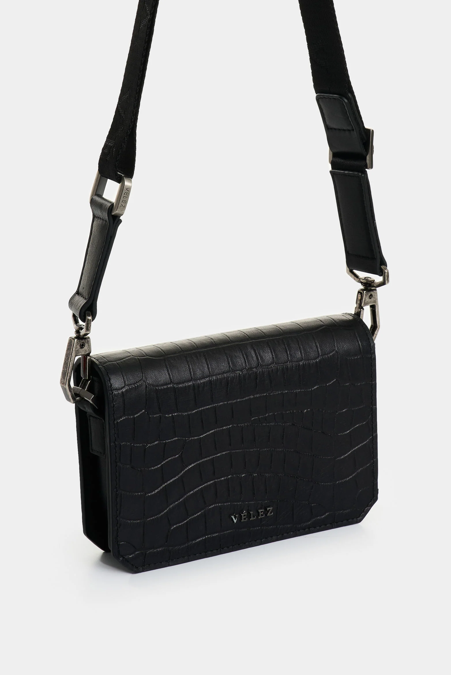 Garniel Mini Hands-Free Croc Leather Men's Bag - Image 2