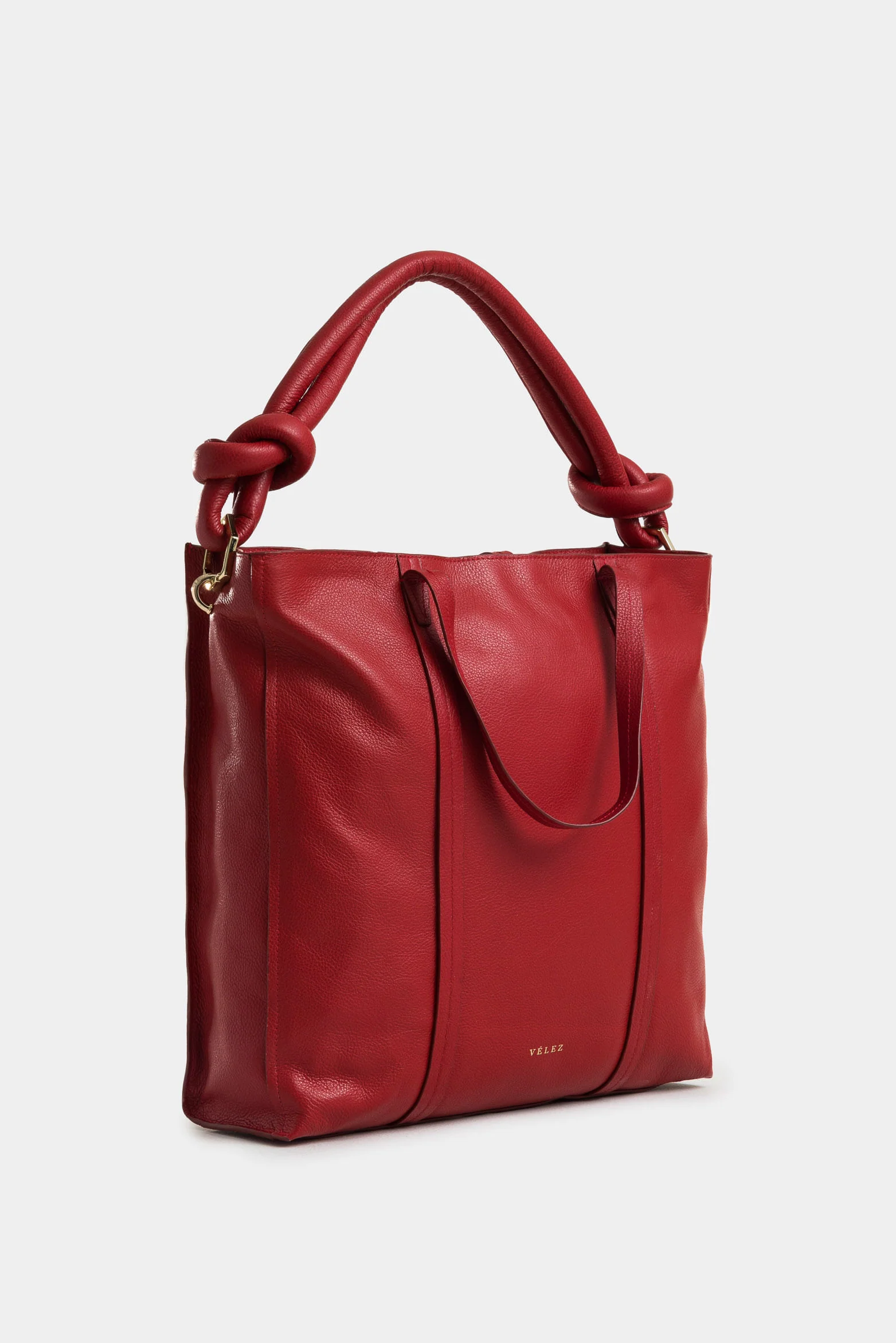 Geranio Leather Shopper Bag for Women with Braided Handle - Image 2