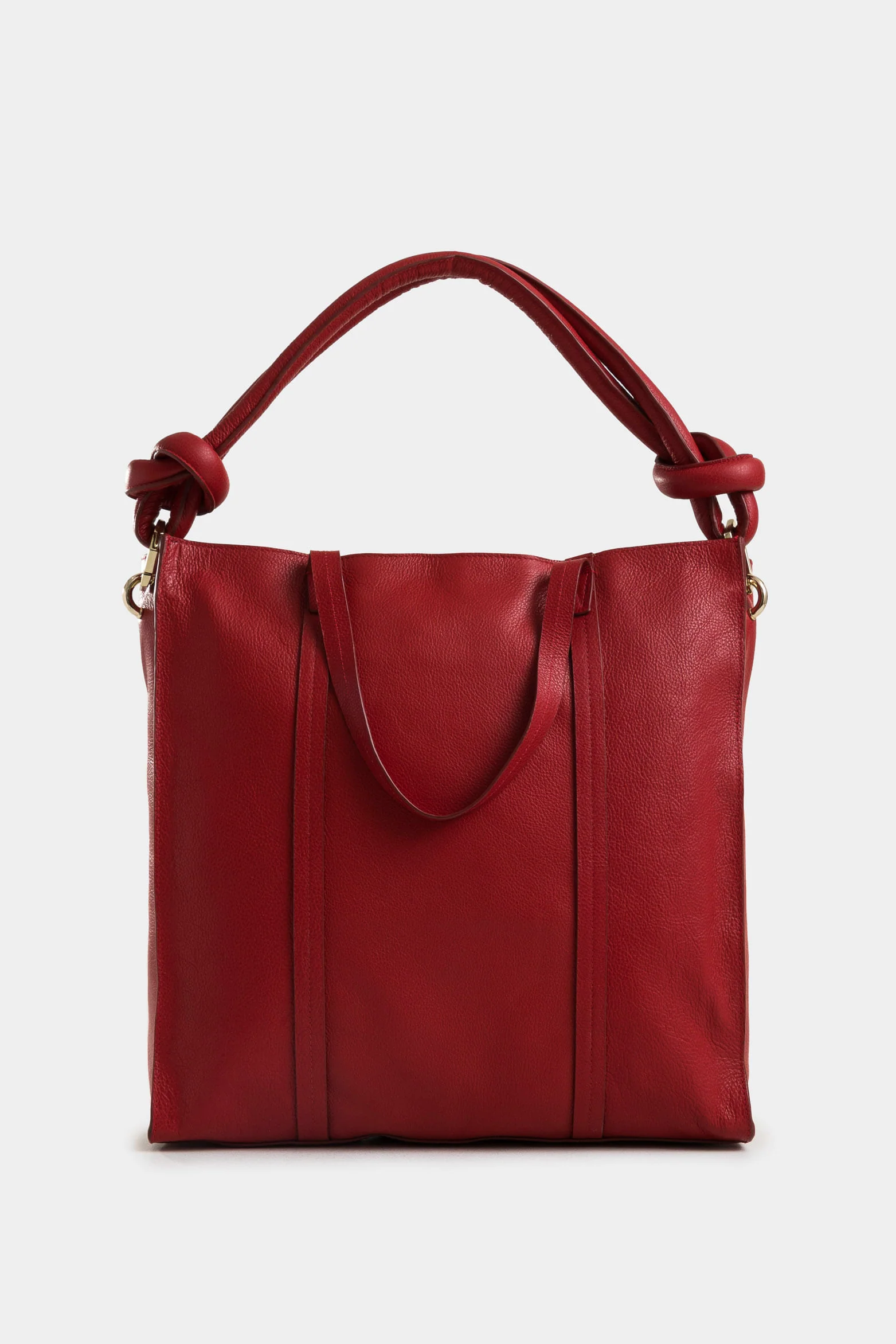 Geranio Leather Shopper Bag for Women with Braided Handle - Image 3