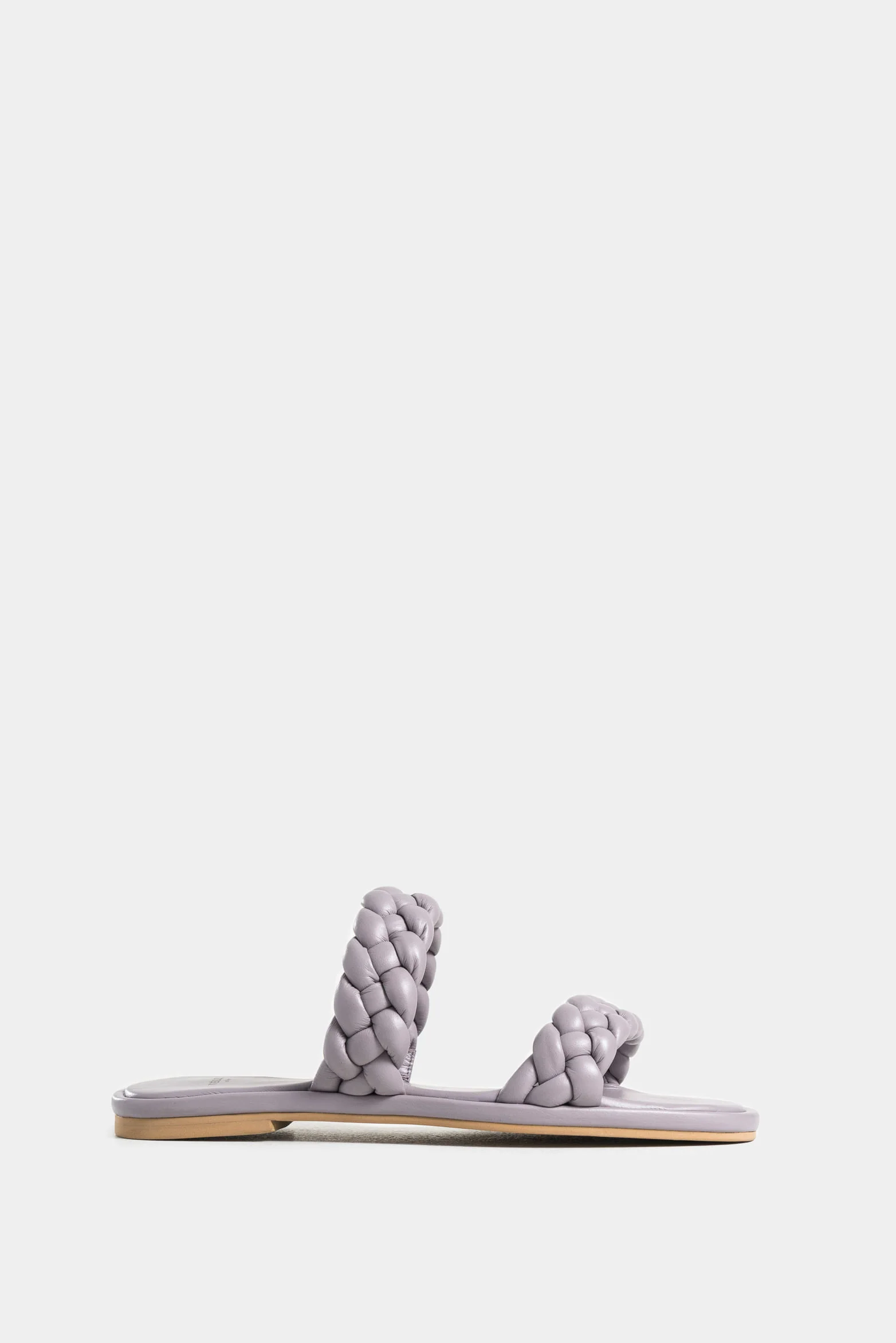 Glyceria Flat Leather Sandal for Women with Braided Straps