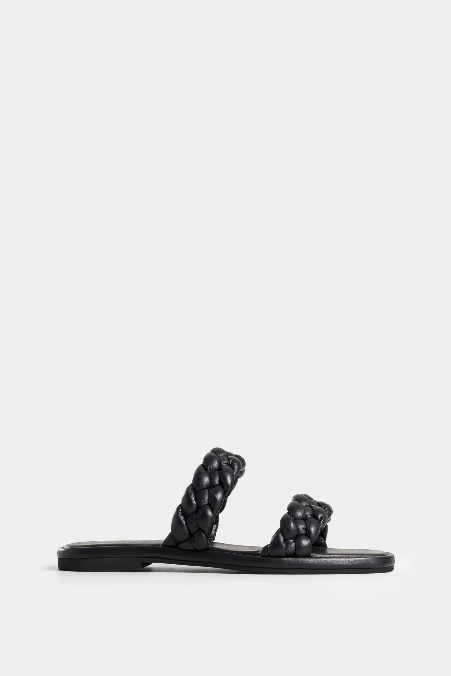 Glyceria Flat Leather Sandal for Women with Braided Straps