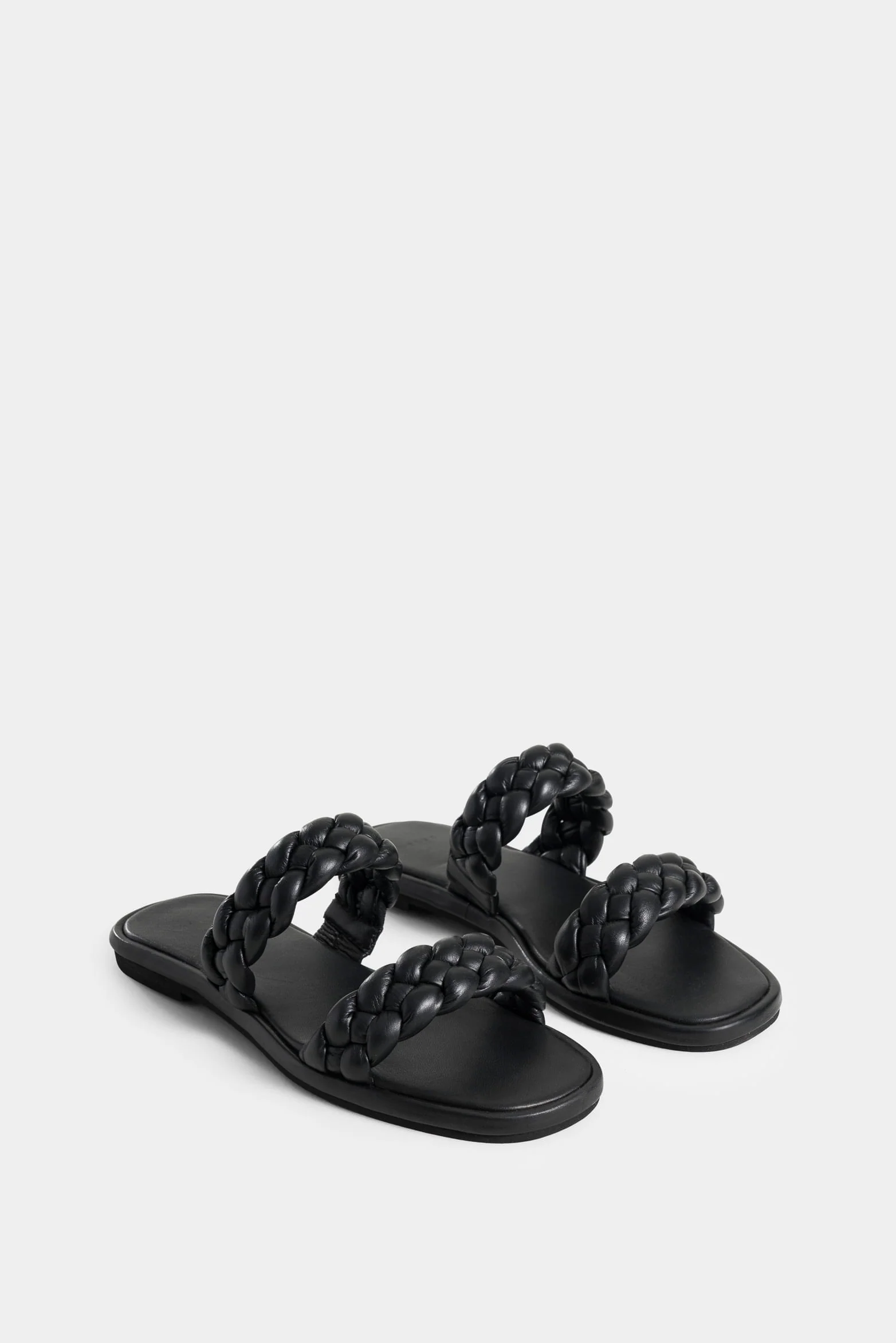 Glyceria Flat Leather Sandal for Women with Braided Straps - Image 2