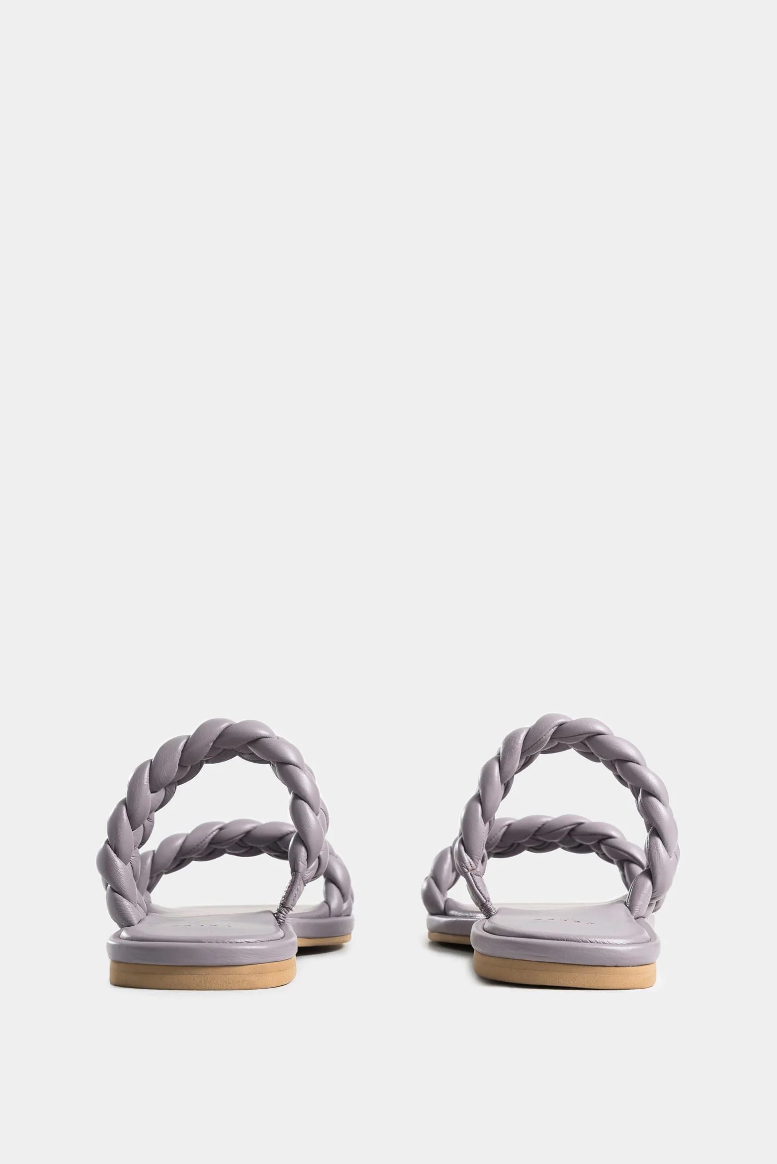 Glyceria Flat Leather Sandal for Women with Braided Straps - Image 3