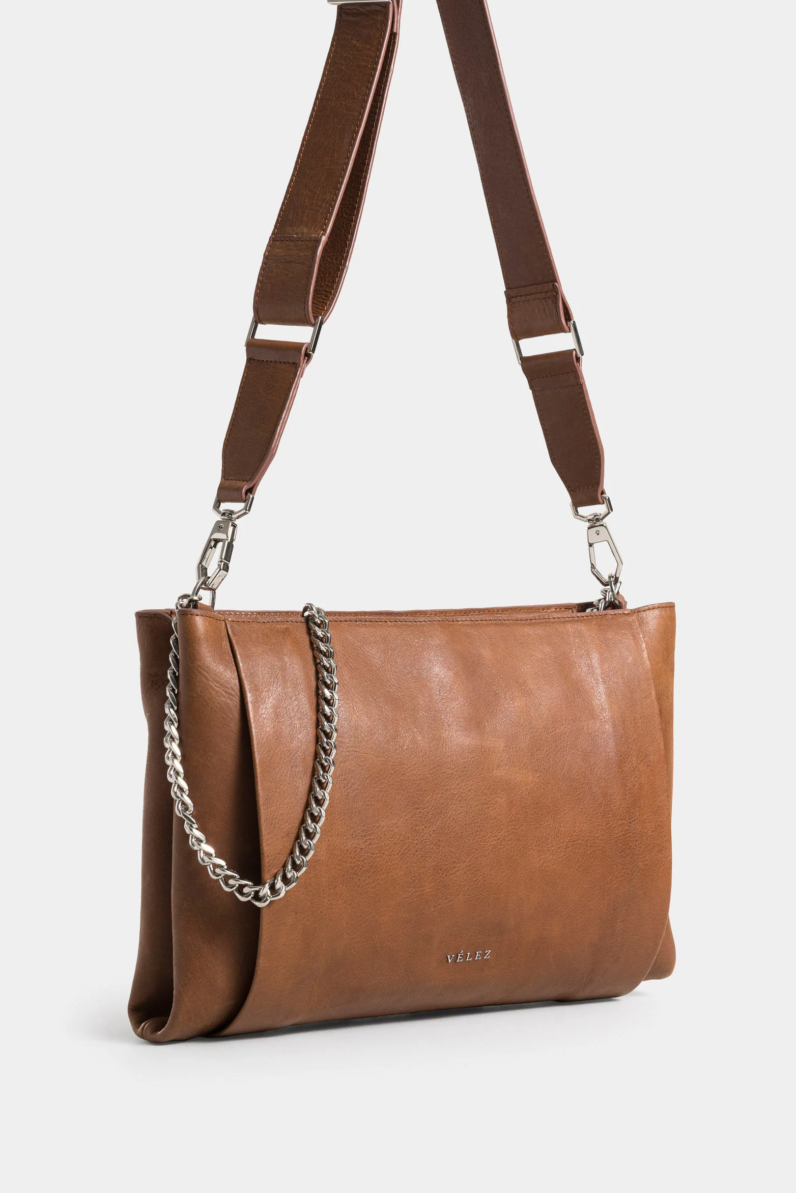 Glyceryl Leather Shopping Bag for Women with Chain Detail - Image 2