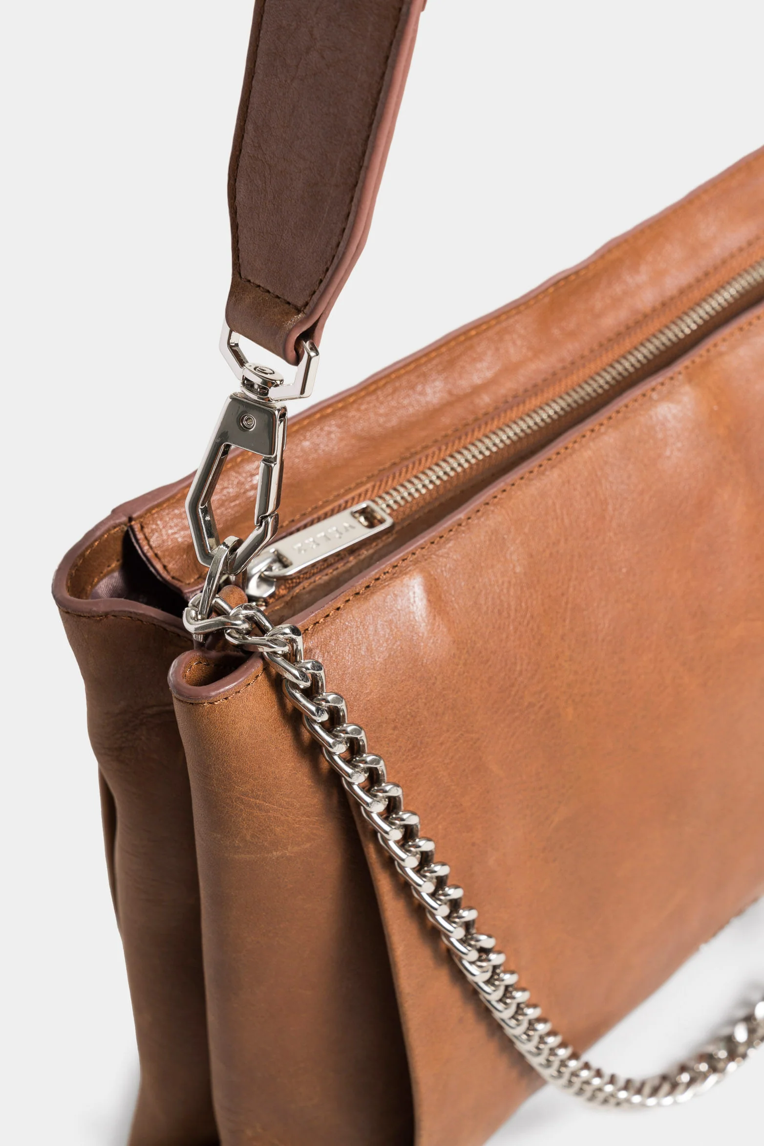 Glyceryl Leather Shopping Bag for Women with Chain Detail - Image 4