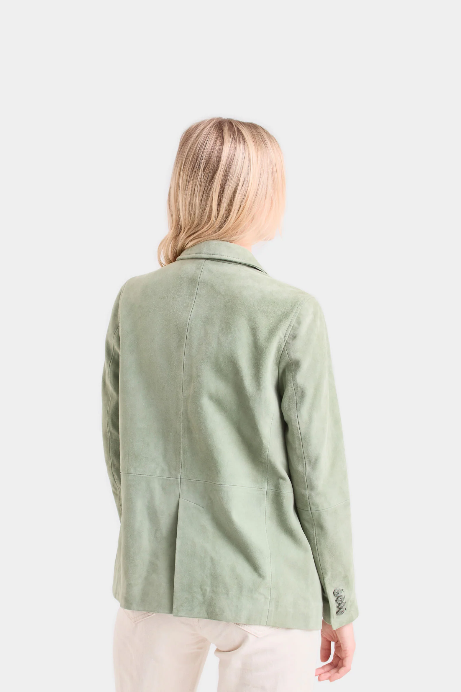 Gobi Suede Blazer for Women with Ribbed Pocket - Image 5