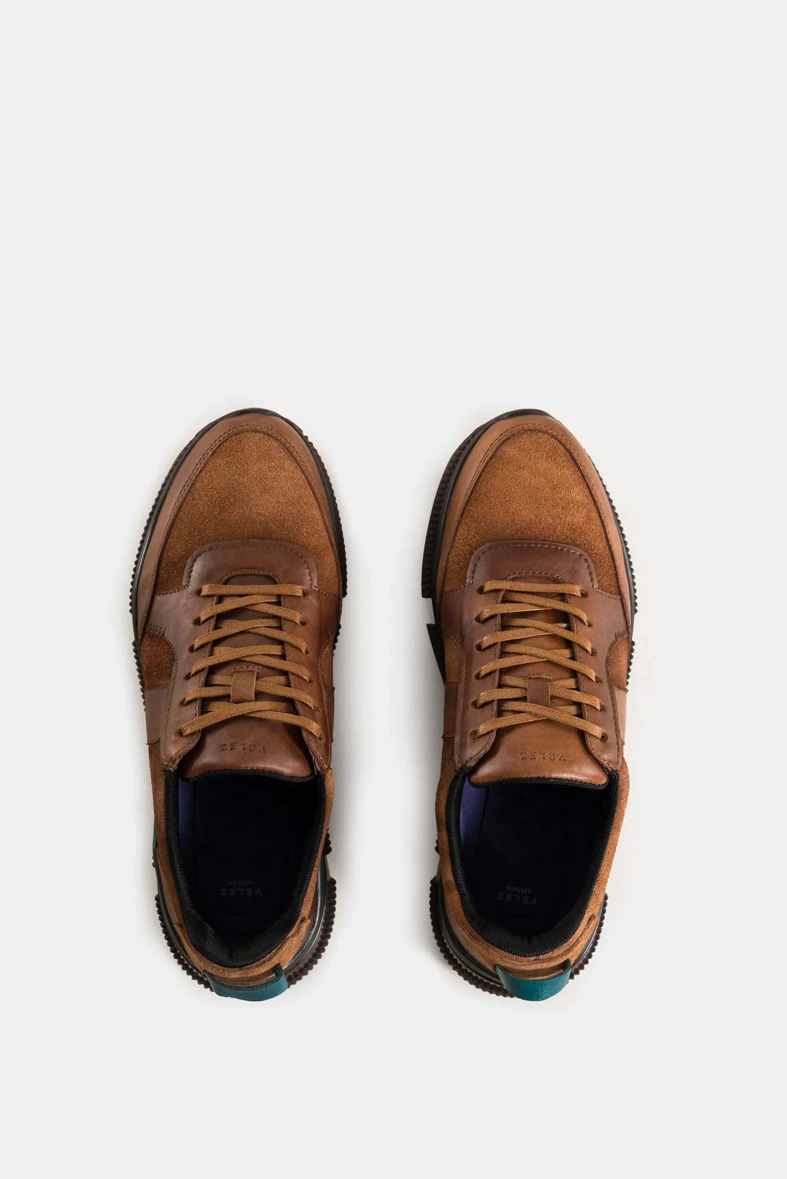 Halo SneakersSmooth Leather and Suede Texture for Men - Image 4