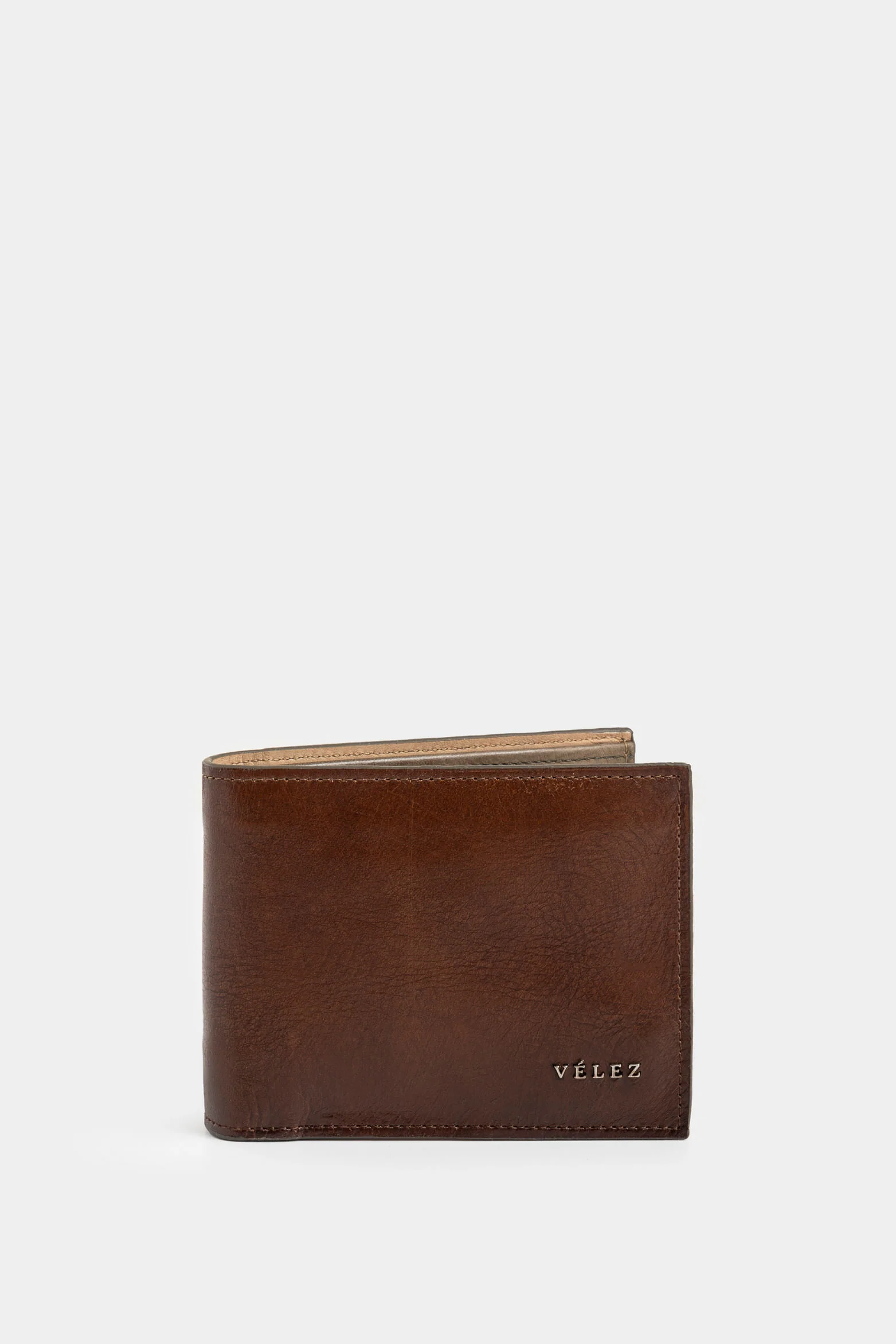 Halo Spring Leather Wallet with Contrasts for Men