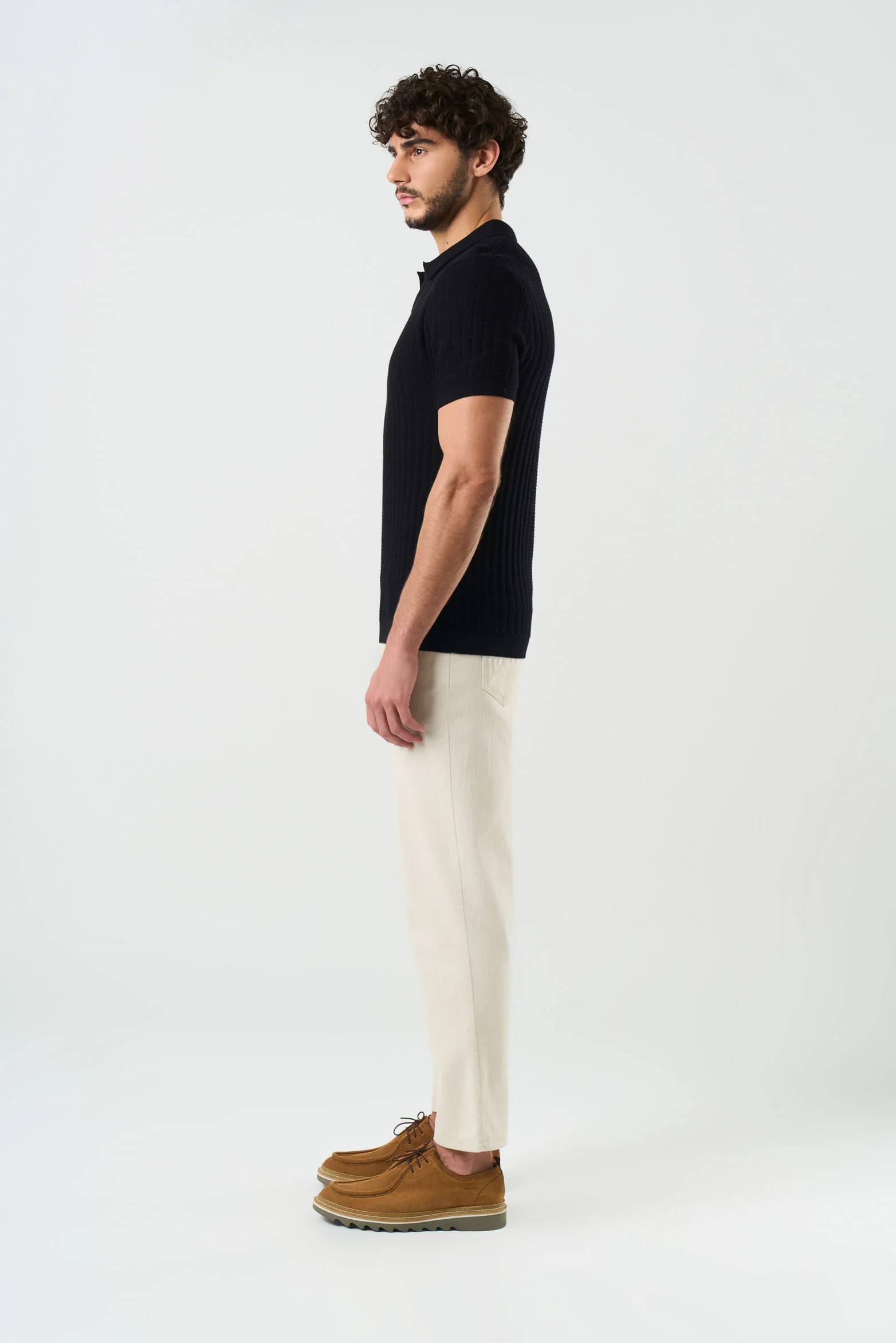 Hori Textu Knit Polo for Men - Image 2
